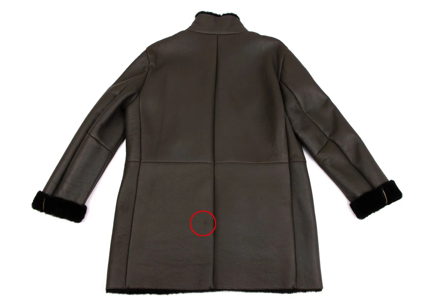 Armani Collezioni Lamb Leather Shearling Coat in Brown Black Size 54 Size US XXS / EU 40 - 15 Thumbnail