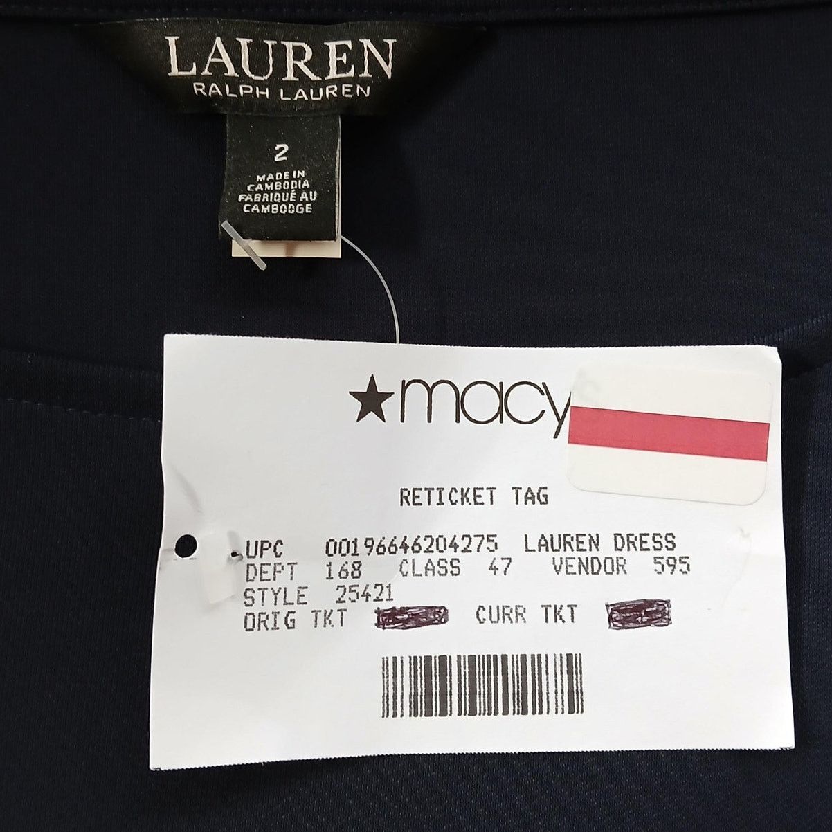 Lauren Ralph Lauren NWT - Ralph Lauren Buckle Trim Stretch Jersey Navy Dress 2 Size XS / US 0-2 / IT 36-38 - 2 Thumbnail