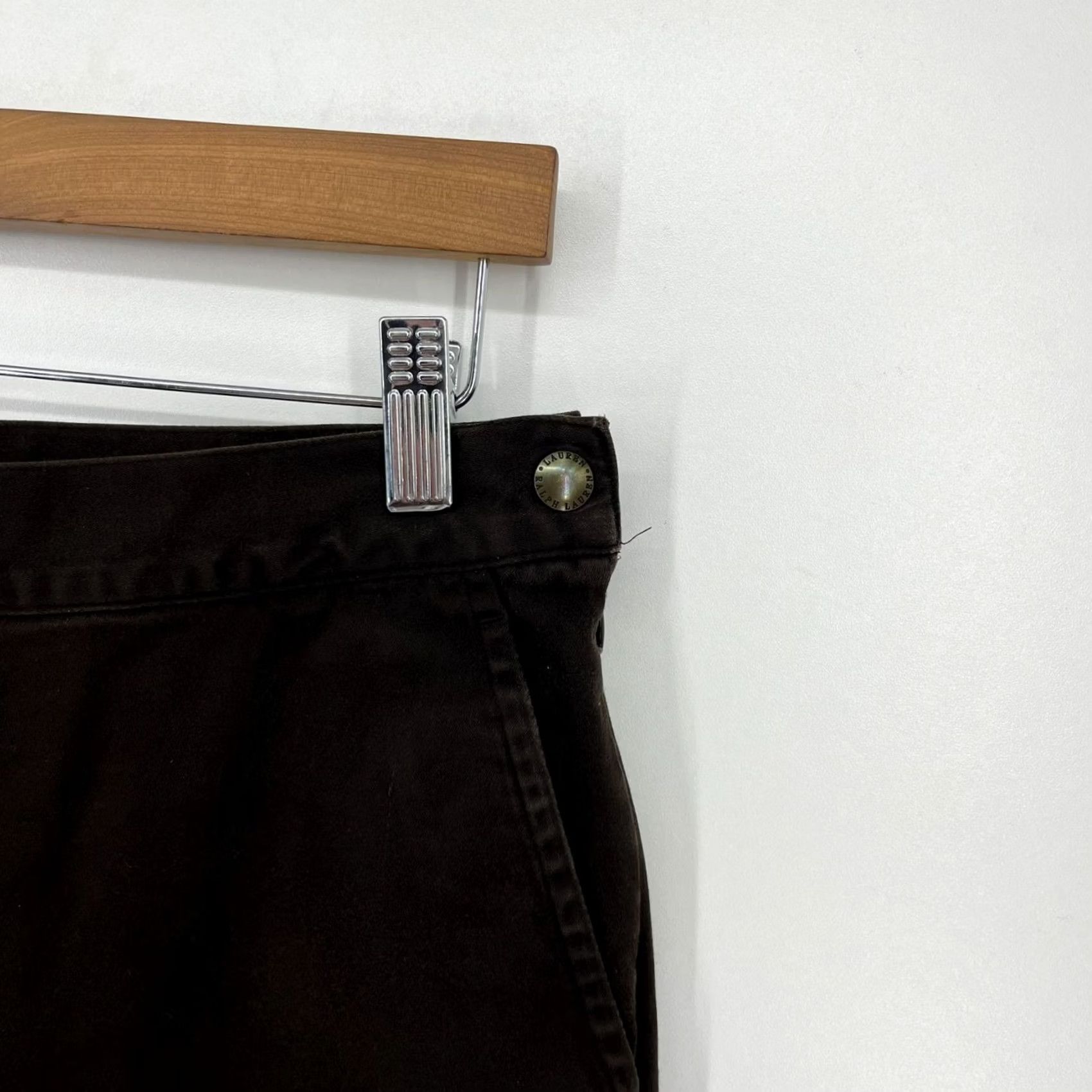 Ralph Lauren Lauren Ralph Lauren Pants Women's Size 6 Brown Cotton Blend Solid Side Zip Size 28" / US 6 / IT 42 - 4 Thumbnail