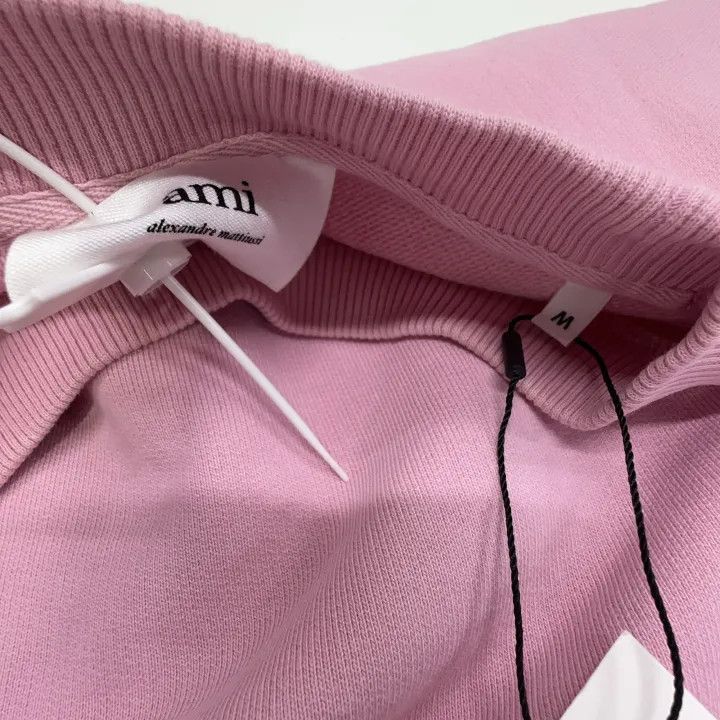 AMI AMIPARIS Pink Heart Logo Long Sleeve Sweatshirt -2507 Size US M / EU 48-50 / 2 - 5 Thumbnail