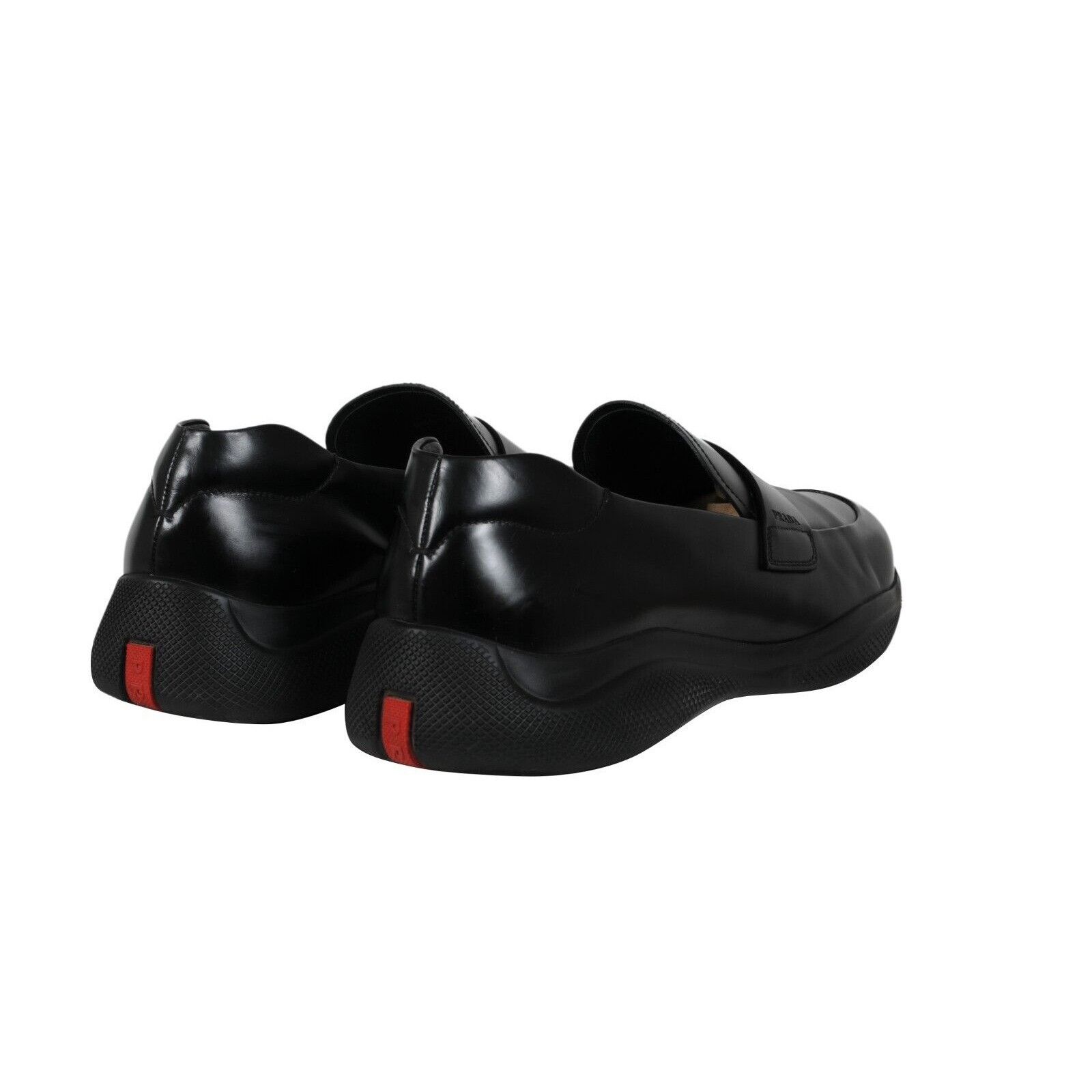 Prada Spazzolato Rois Penny Loafers Black - 02401 Size US 7.5 / EU 40-41 - 7 Thumbnail