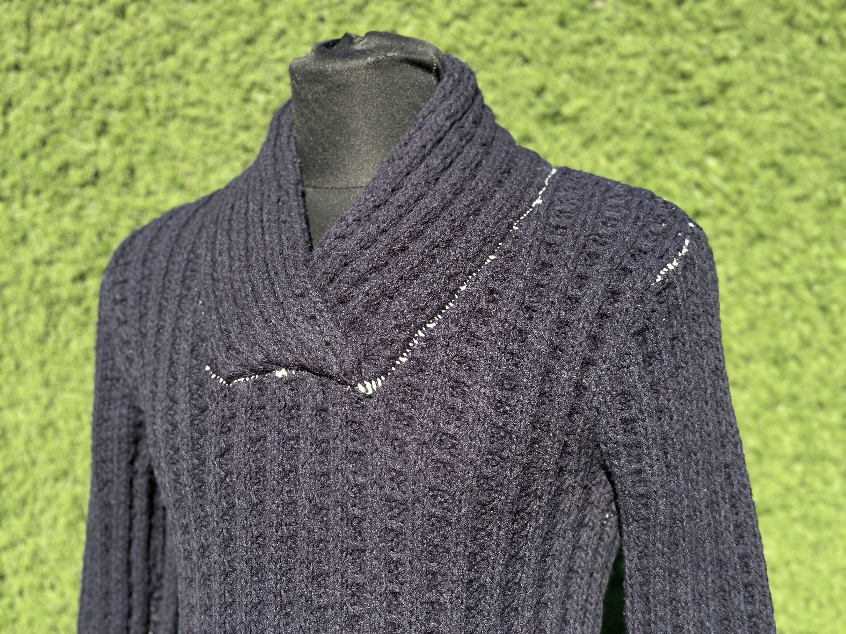 Maison Margiela Maison Martin Margiela Textured Knit Shawl Collar Size M Size US M / EU 48-50 / 2 - 7 Thumbnail