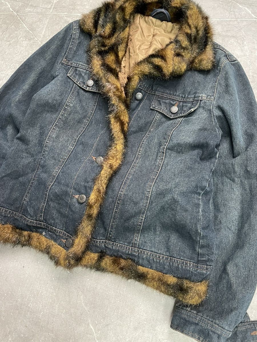 Le Grande Bleu (L.G.B.) Legrandebleu style denim fur faux trucker jacket y2k Size US M / EU 48-50 / 2 - 4 Thumbnail