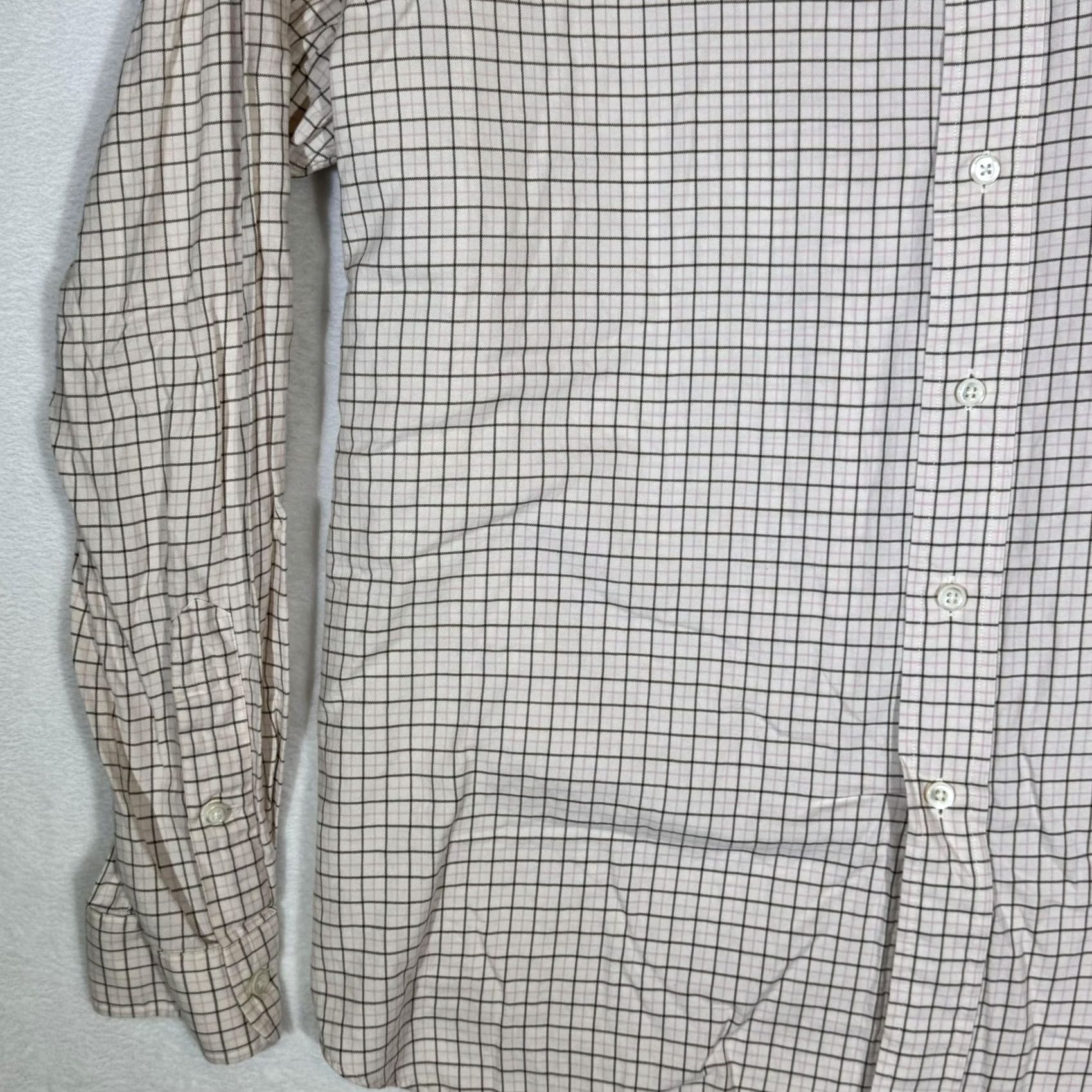 Ralph Lauren Ralph Lauren Shirt Mens XL Cream Tattersall Plaid Classic Fit Long Sleeve Pony Size US XL / EU 56 / 4 - 4 Thumbnail
