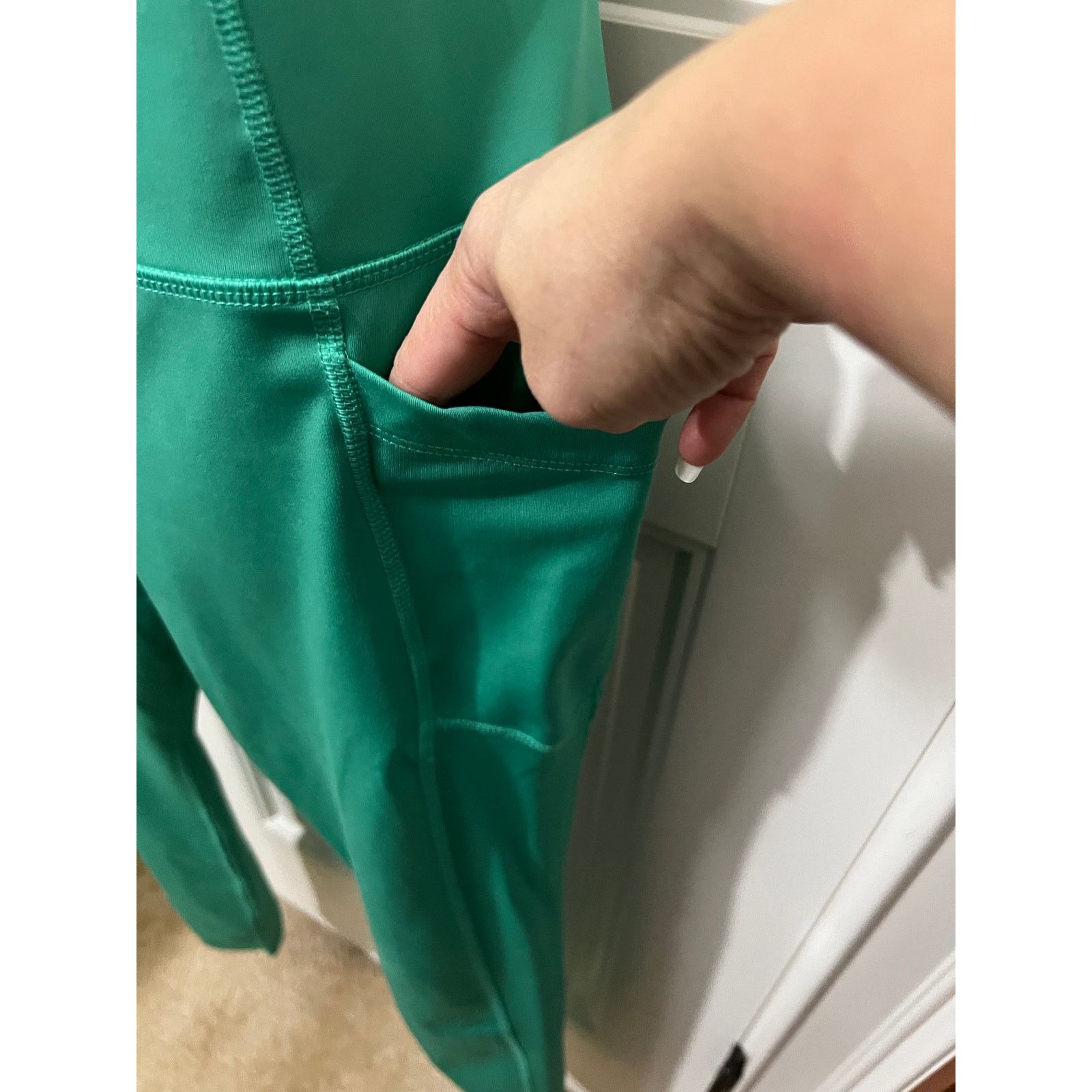 Avia Core Performance High Rise Leggings Green Pockets Large Size 34" / US 12 / IT 48 - 8 Thumbnail