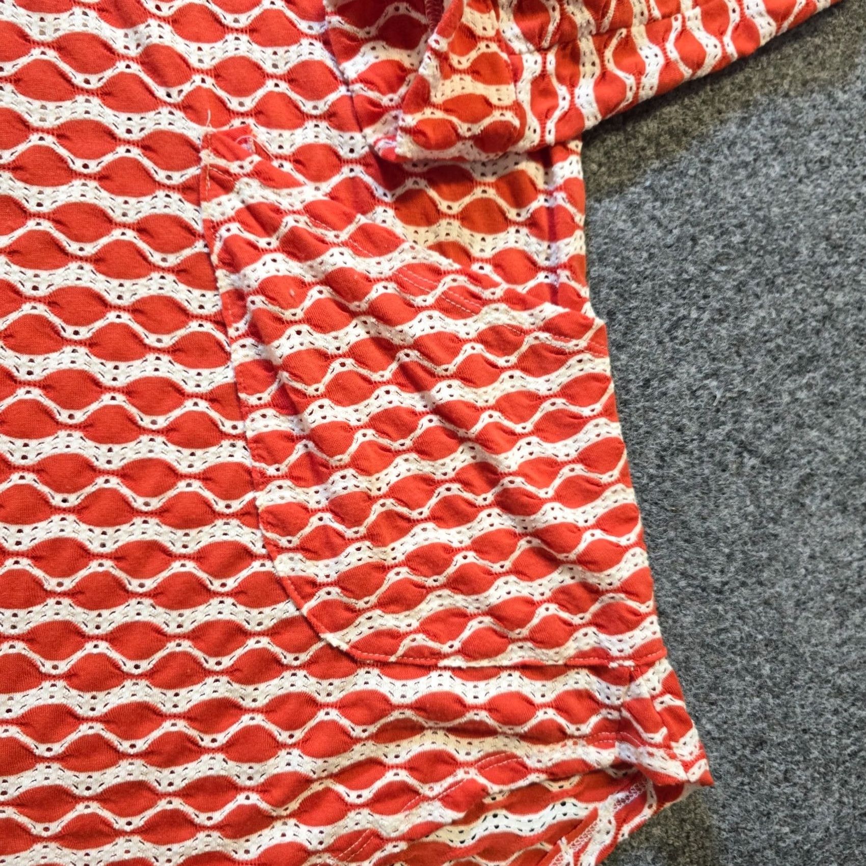 Vintage For Cynthia Top Womens L Orange Size Stretchy Pockets Tunic Beach Coverup Size L / US 10 / IT 46 - 5 Thumbnail