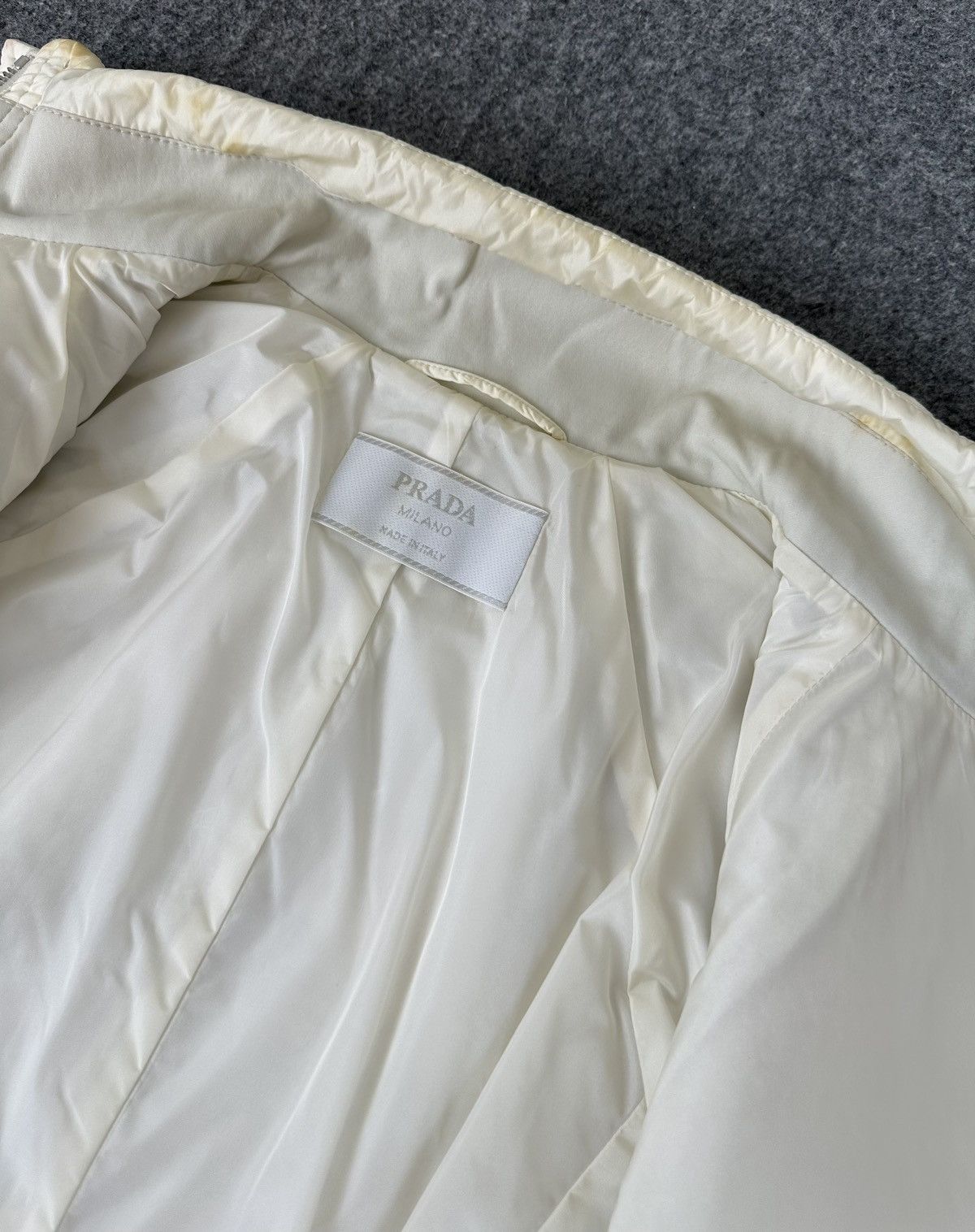 Prada Prada - S/S1999 Zip-Up Soft Shell Rider Jacket - Ivory White Size M / US 6-8 / IT 42-44 - 11 Thumbnail