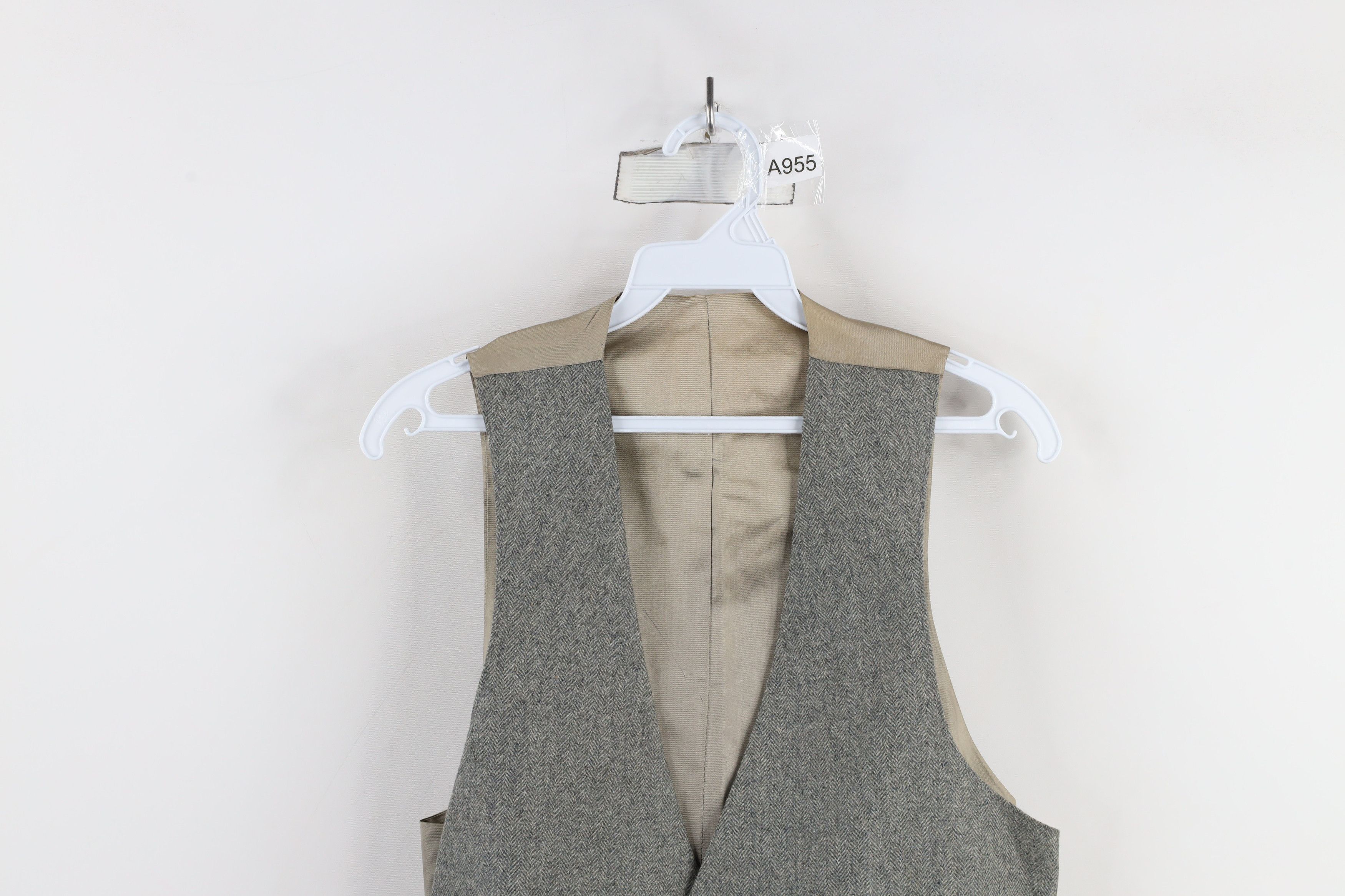 Vintage Vtg 60s 70s Rockabilly Herringbone Back Vest Jacket USA Size US M / EU 48-50 / 2 - 2 Thumbnail