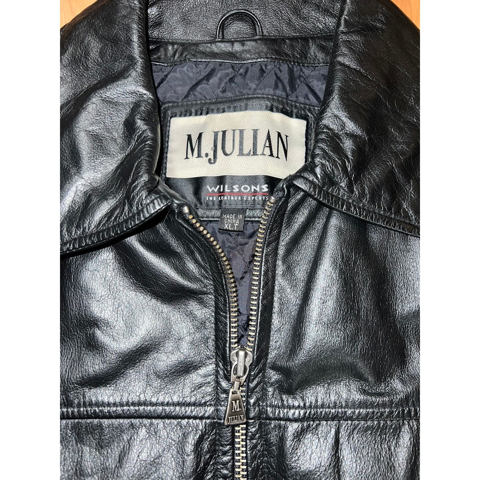 Vintage Vintage M. Julian Leather Jacket Wilsons Full Zip Black XL T Size US XL / EU 56 / 4 - 4 Thumbnail