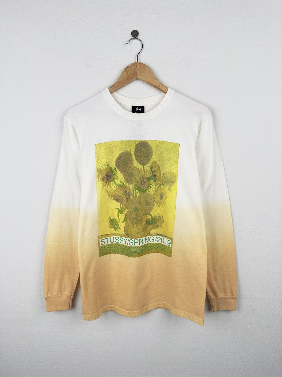 Stussy STUSSY Sunflower Dip Dyed Big Logo Longsleeve Size US S / EU 44-46 / 1 - 3 Thumbnail
