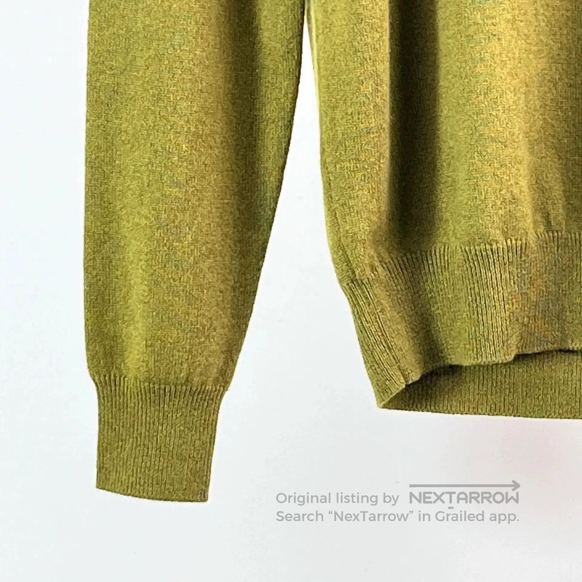 Saint Laurent Paris Saint Laurent Olive Green Cashmere Sweater. Size XS / US 0-2 / IT 36-38 - 4 Thumbnail