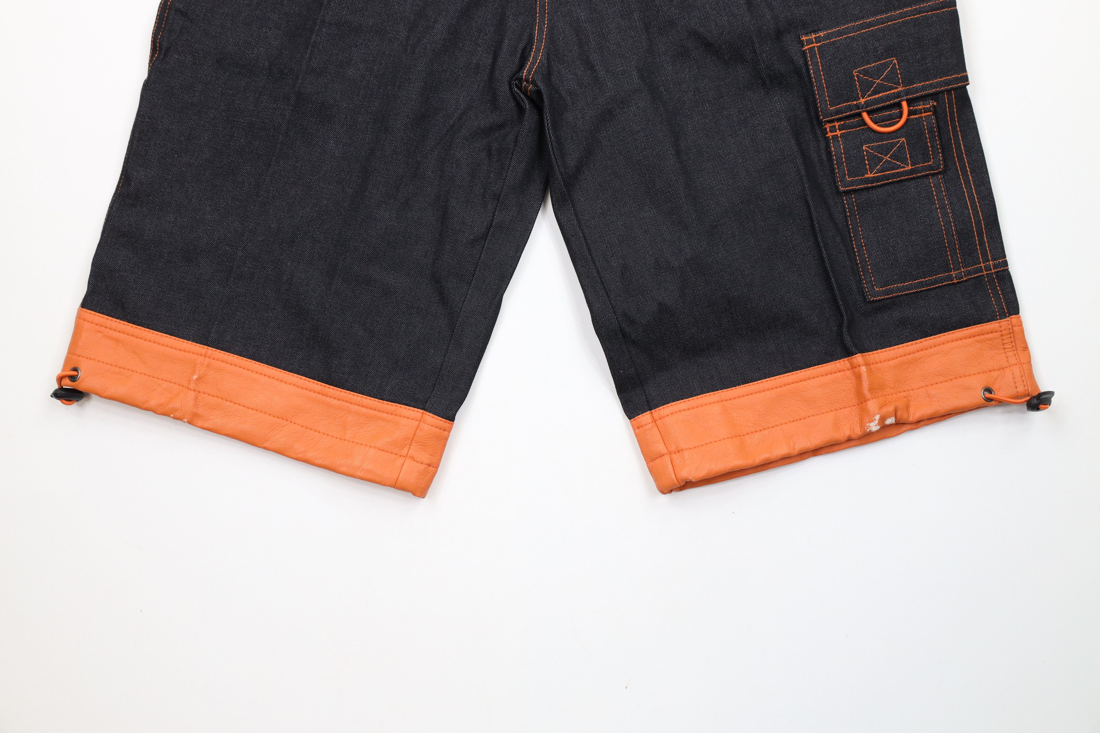 Vintage Deadstock Vintage 90s Streetwear Denim Jean Shorts Black Size US 32 / EU 48 - 4 Thumbnail