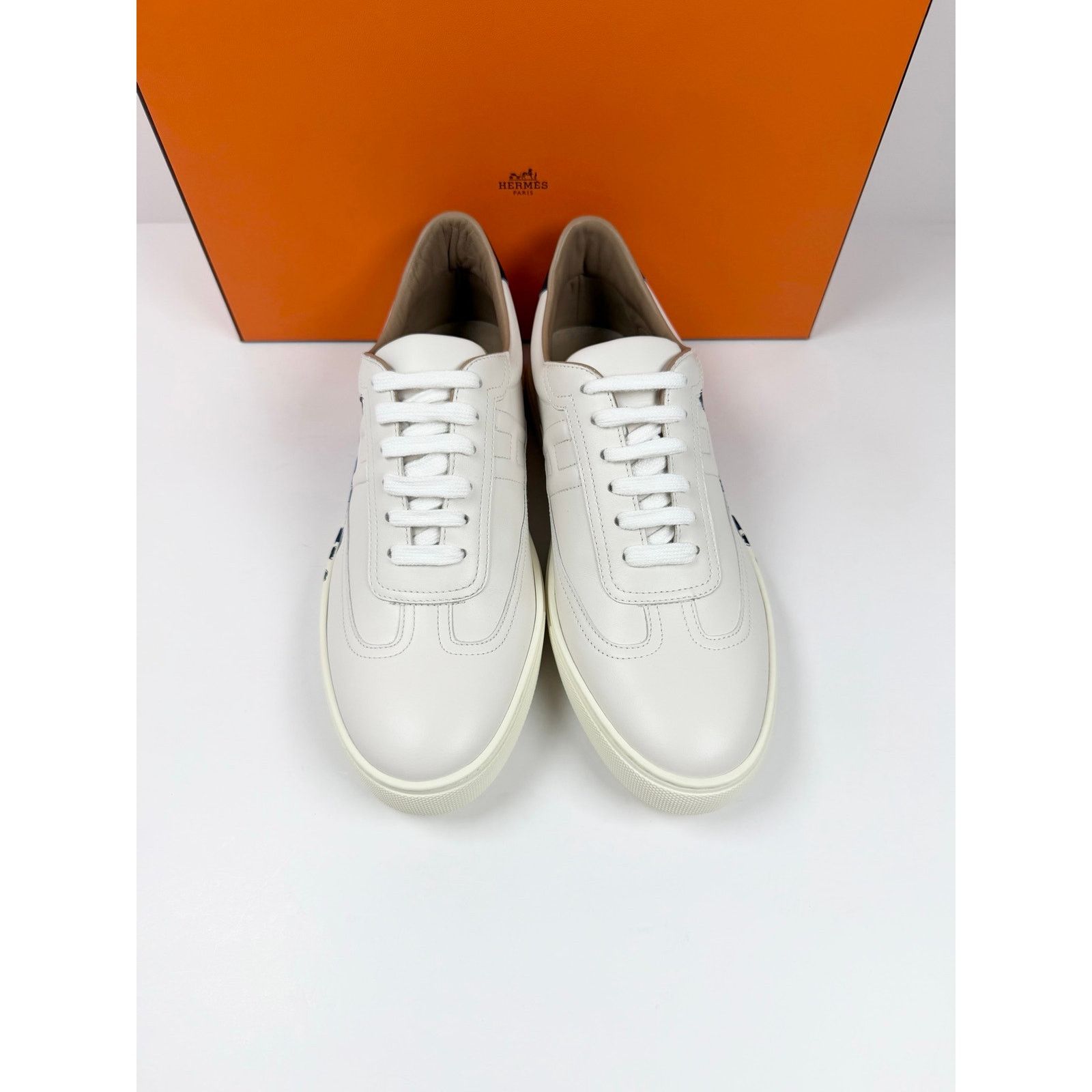Hermes Size 8.5 - Hermes Quicker Leather Sneakers NEW Size US 8.5 / EU 41-42 - 3 Thumbnail