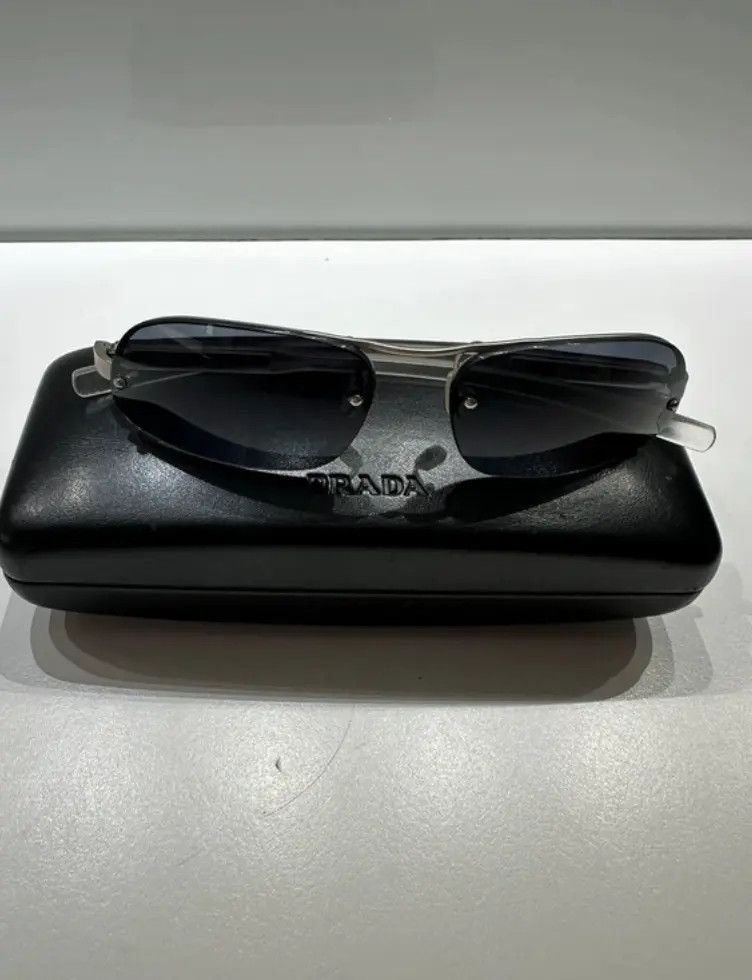 Prada PRADA Sunglasses SPR 56A Star Symbol Wrap Shield Mask Size ONE SIZE - 3 Thumbnail