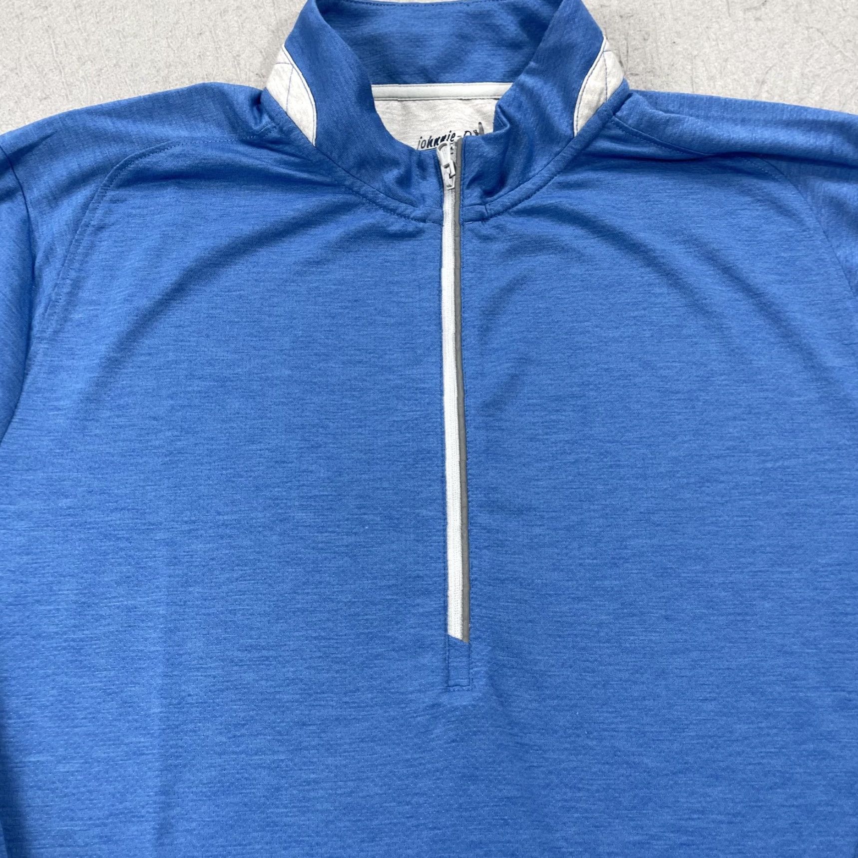 johnnie-O Johnnie-O Jacket Mens Large Golf Pullover 1/4 Zip No Course Logo Blue Performance Logo Sports Size US L / EU 52-54 / 3 - 2 Thumbnail