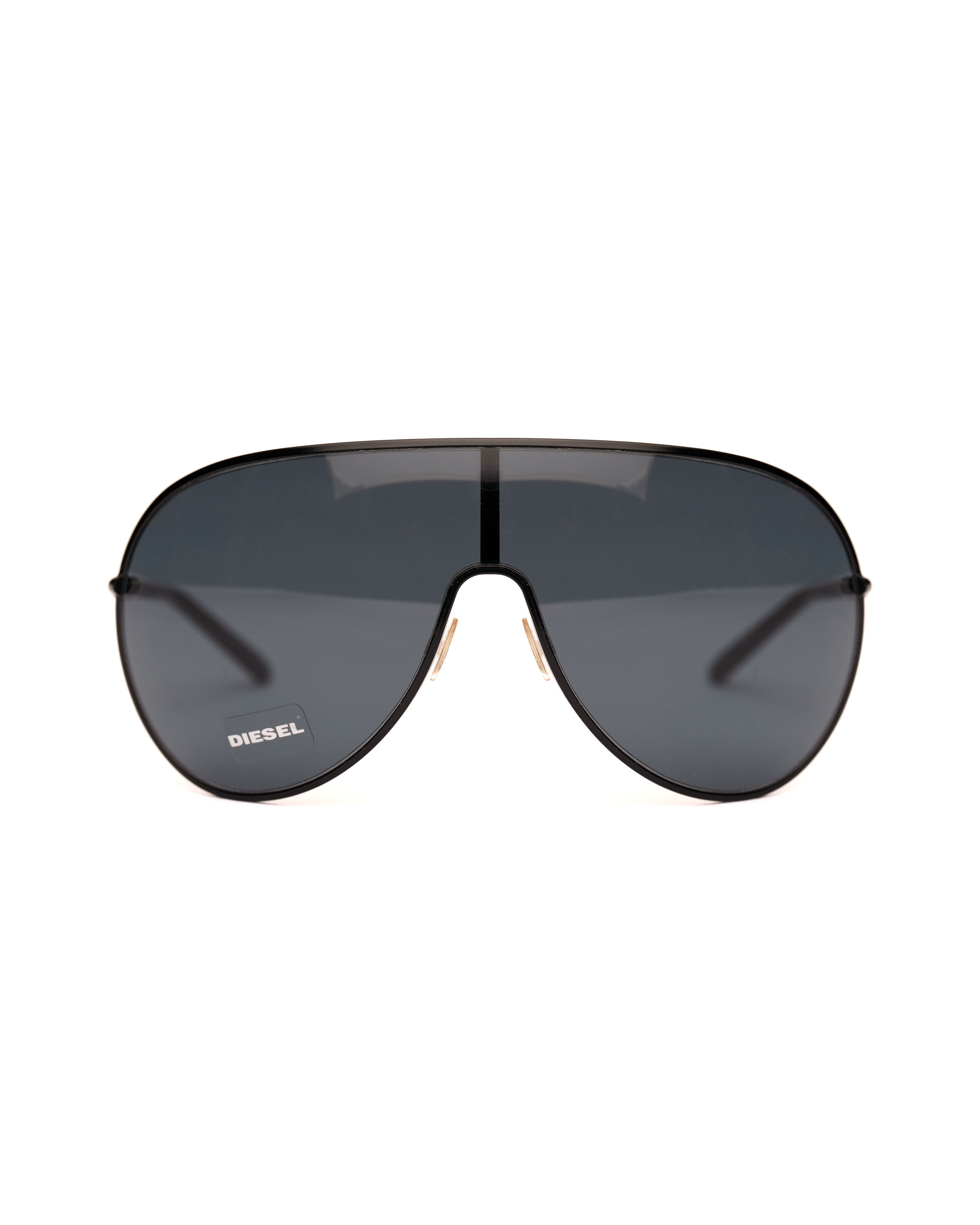Diesel Diesel '90s Oversized Black Rimless Mask Sunglasses Size ONE SIZE - 1 Thumbnail