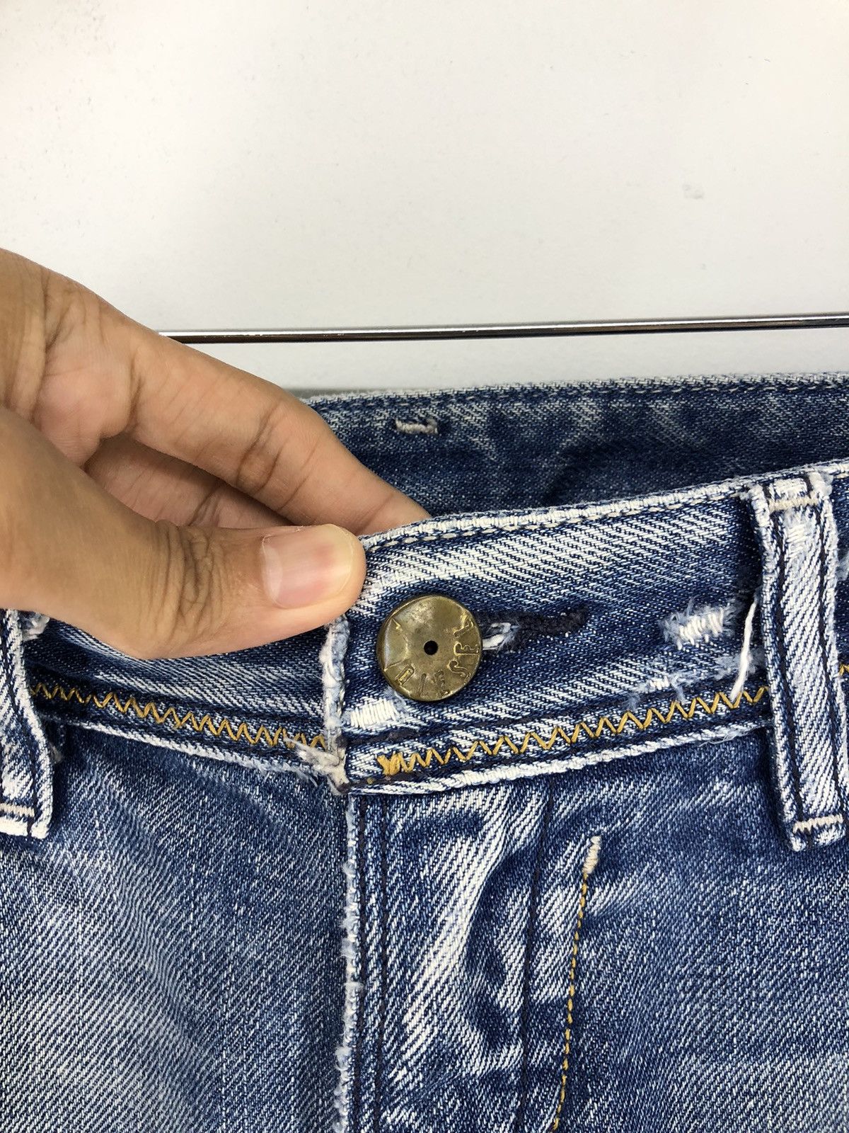Diesel Vintage Diesel Lowky Distressed Faded Blue Jeans Size 29" - 6 Thumbnail