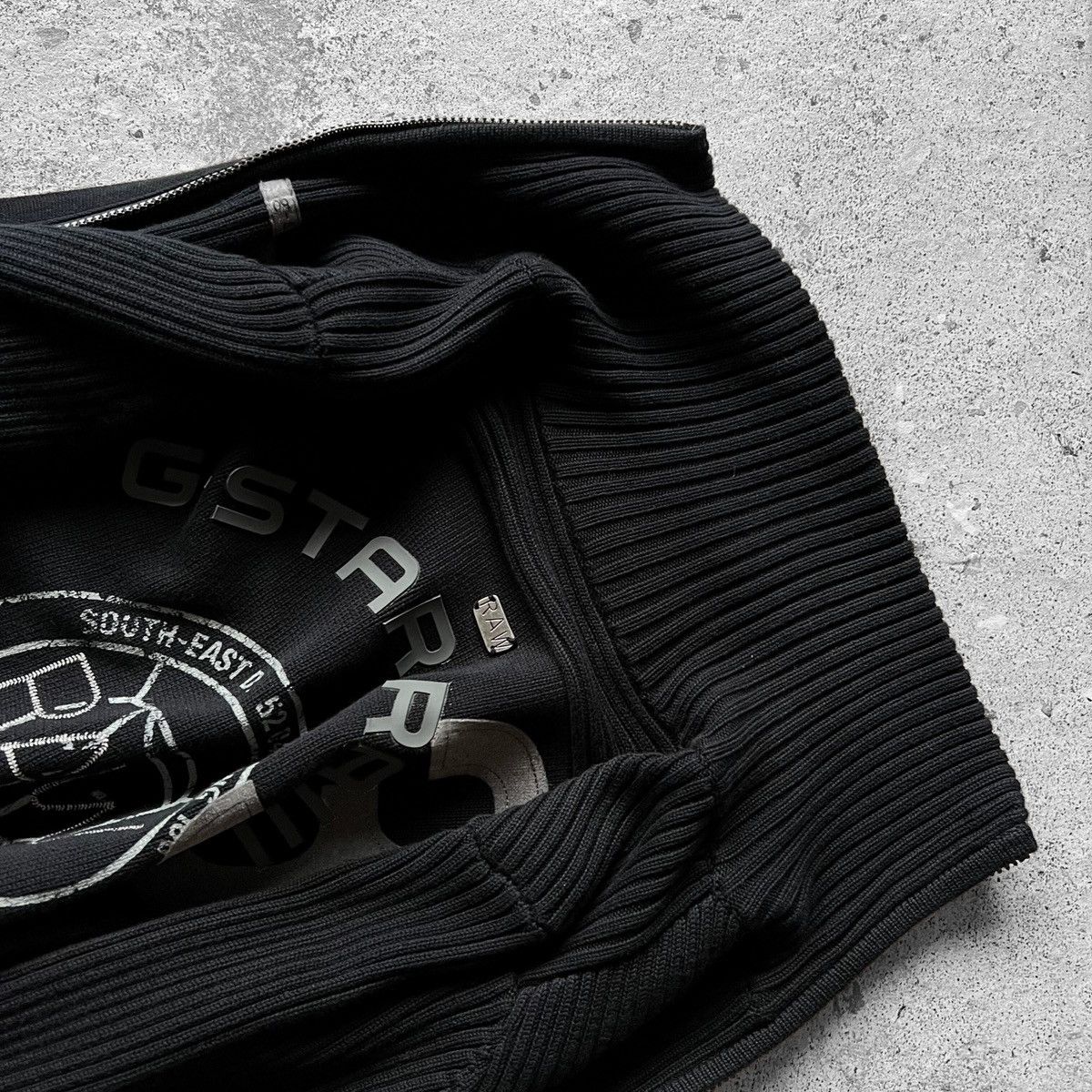 G-Star × Vintage G-Star Raw Womens Vintage 00s Black LS Full Zip Sweater Size M / US 6-8 / IT 42-44 - 6 Thumbnail