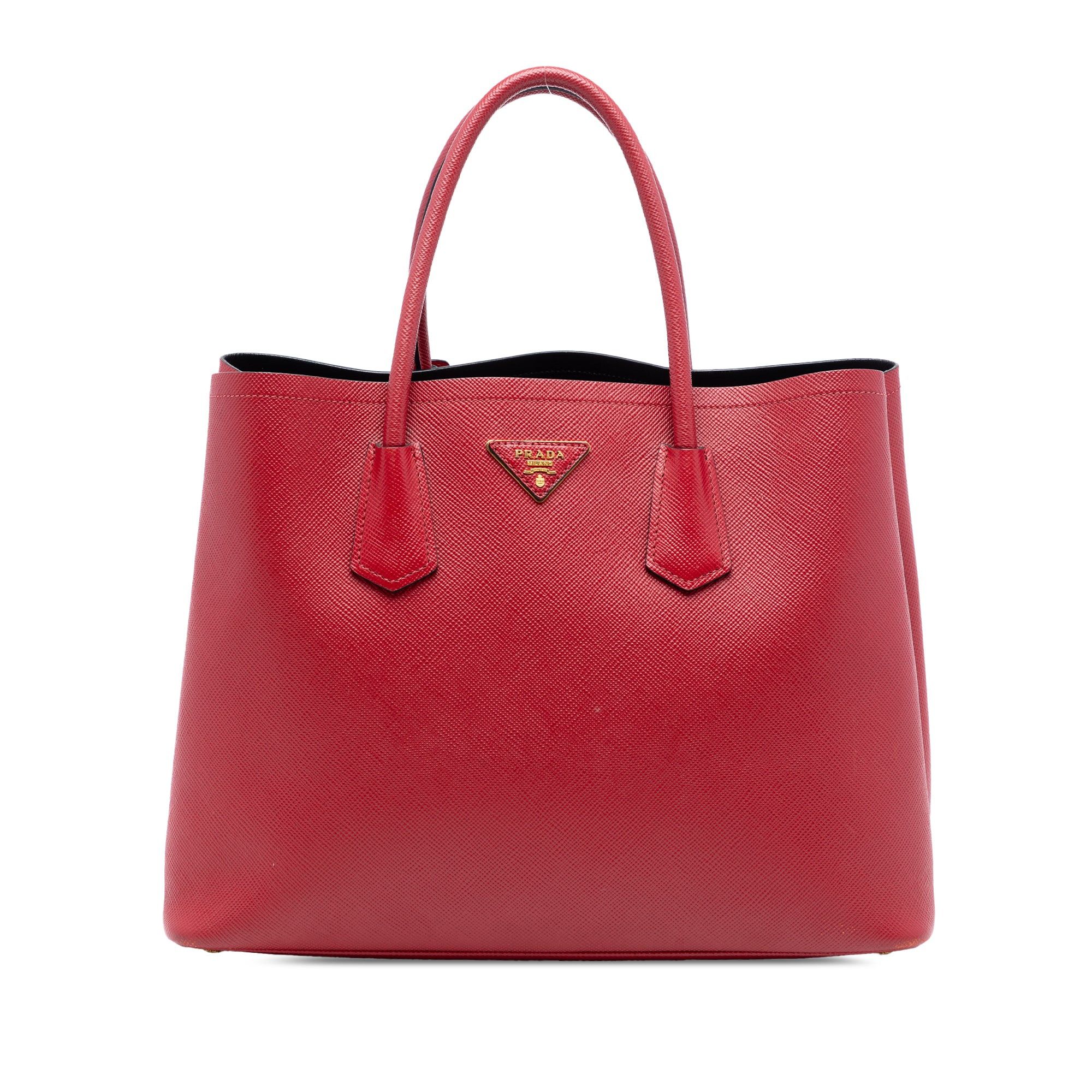Prada Medium Saffiano Cuir Double Satchel Size ONE SIZE - 1 Thumbnail