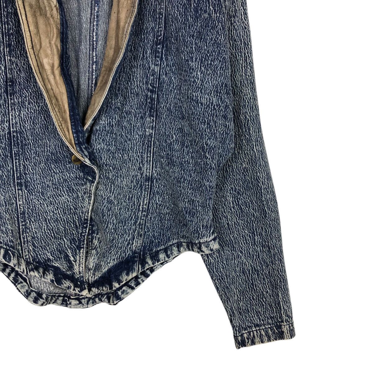 Japanese Brand 📌Vintage Cropped Biker Denim Jacket Livevire Issey Miyake Size US M / EU 48-50 / 2 - 6 Thumbnail