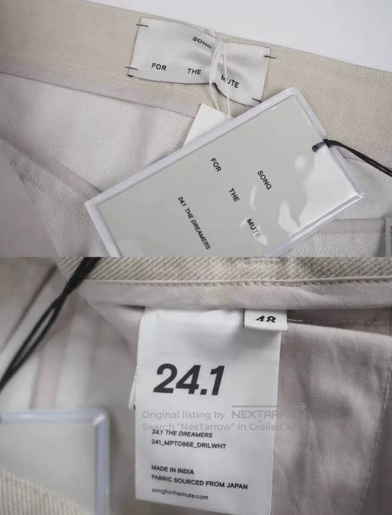 Song For The Mute SONG FOR THE MUTE Off-white floral pants Size US 32 / EU 48 - 3 Thumbnail