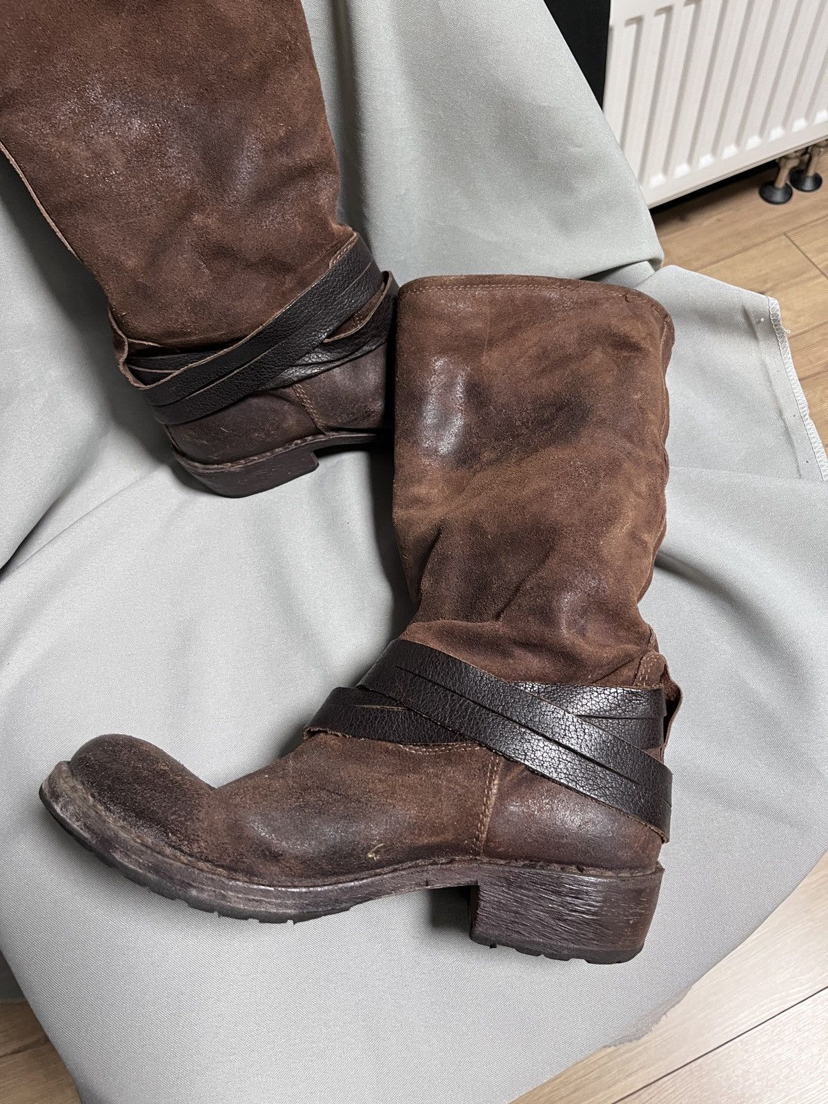 MoMA Moma Avant Garde Brown Leather + Fur Inside Warm Boots Size US 6 / IT 36 - 20 Thumbnail