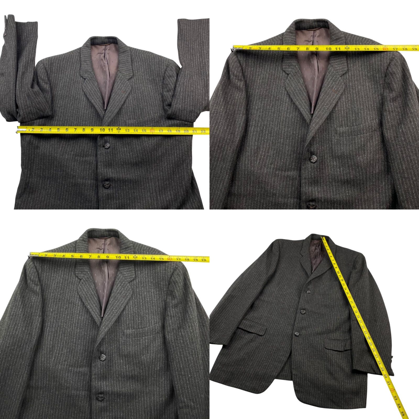 Vintage VTG Middishade Men's Tweed Blazer/Jacket Brown Stripe 3-Button Wool 42S Short Blazer Mens Size 42R - 8 Thumbnail