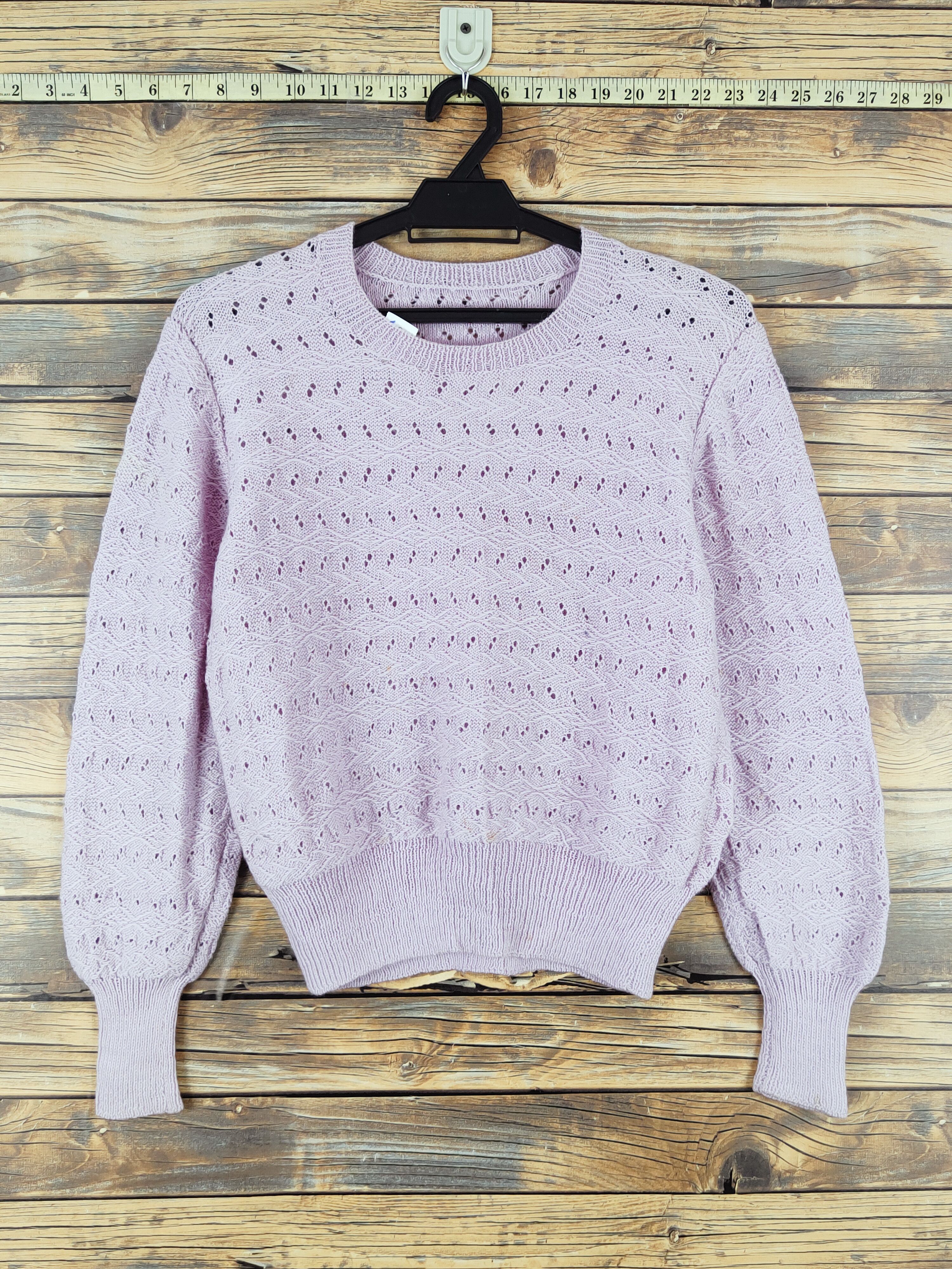 Homespun Knitwear Japanese Brand meshnet crochet Knitwear Crop Tops#W 990 Size S / US 4 / IT 40 - 1 Thumbnail