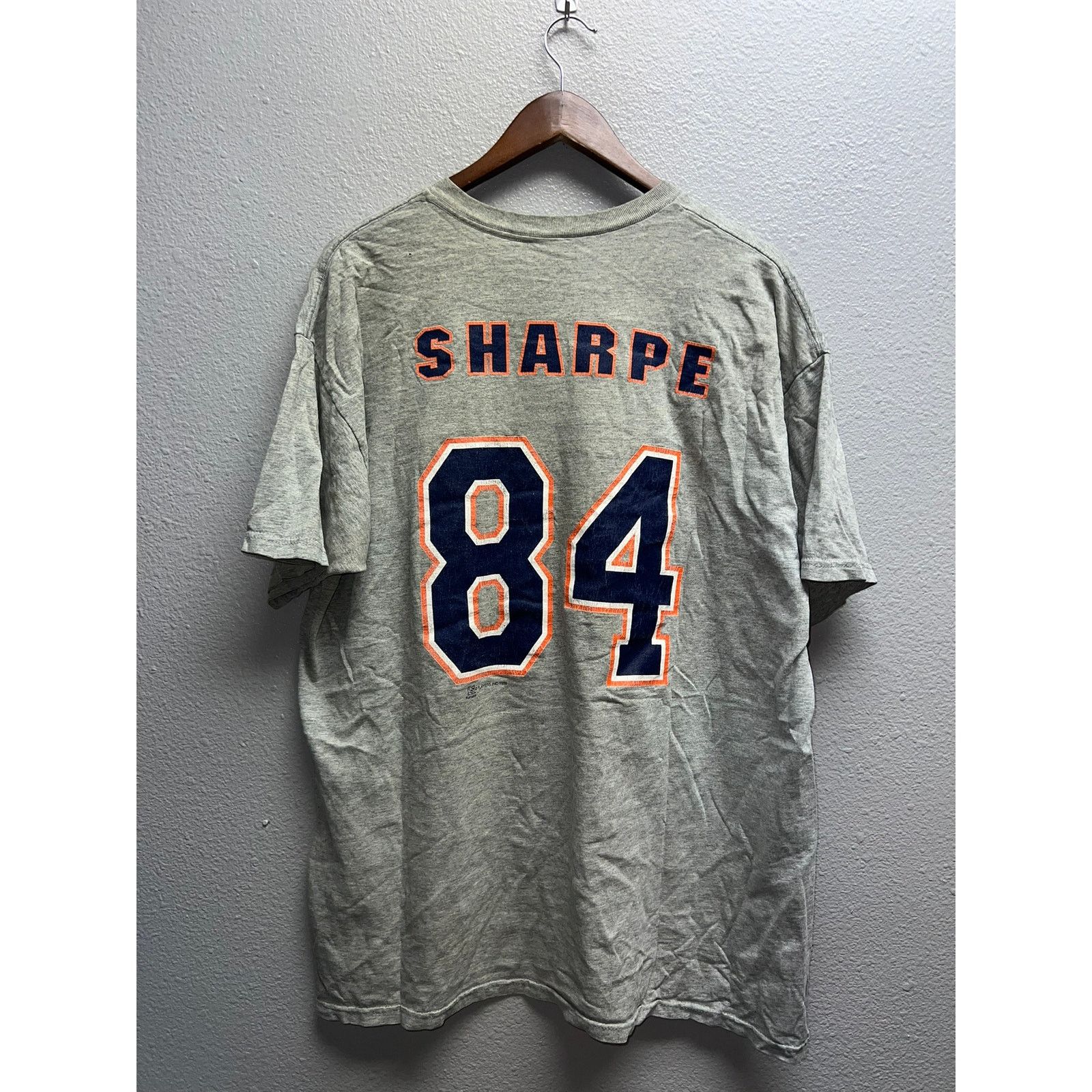 NFL Vintage Shannon Sharpe Denver Broncos Shirt #84 Tee Worn 90s Size US L / EU 52-54 / 3 - 6 Thumbnail