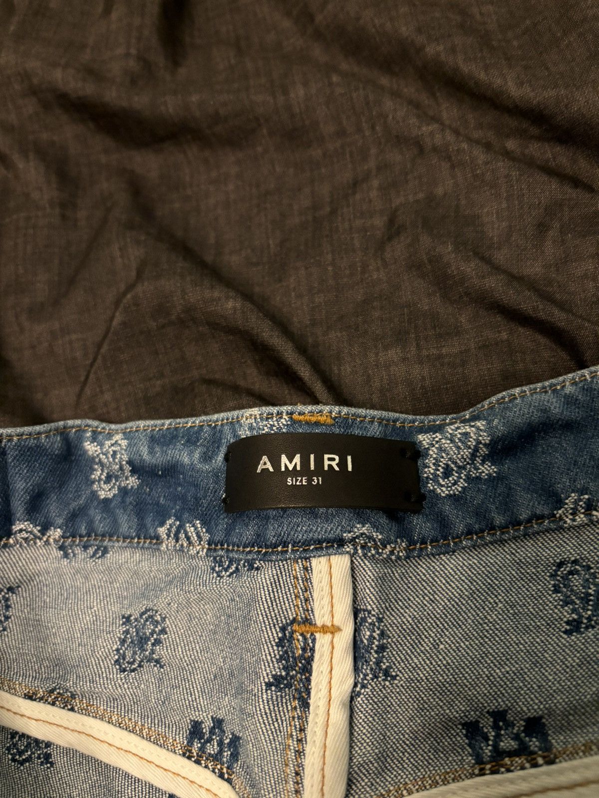 Amiri AMIRI Blue M.A. Paisley Jeans Size 31 Size US 31 - 7 Thumbnail