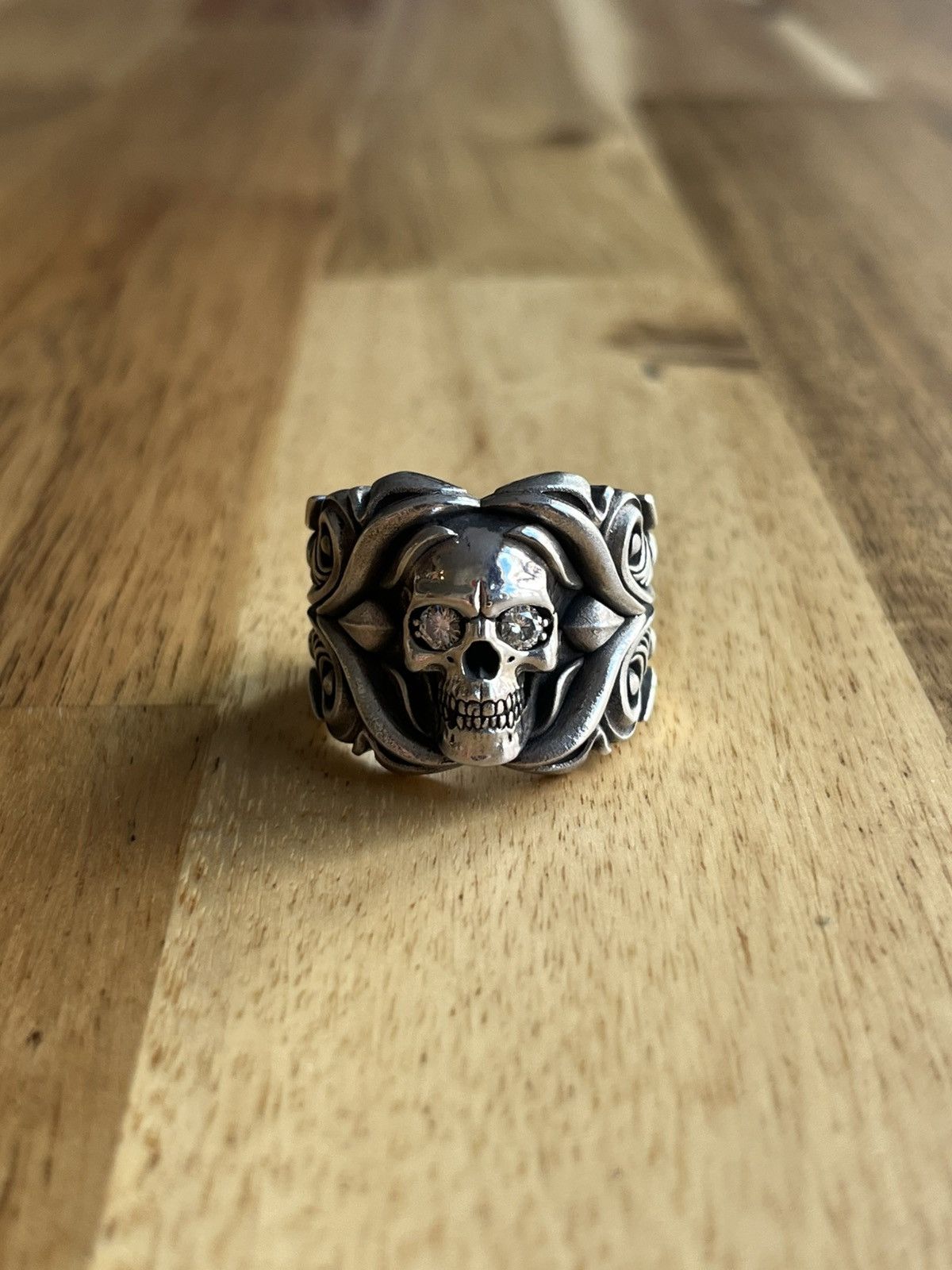 Other Night Rider Moissanite Sterling Silver Ring Size ONE SIZE - 1 Thumbnail