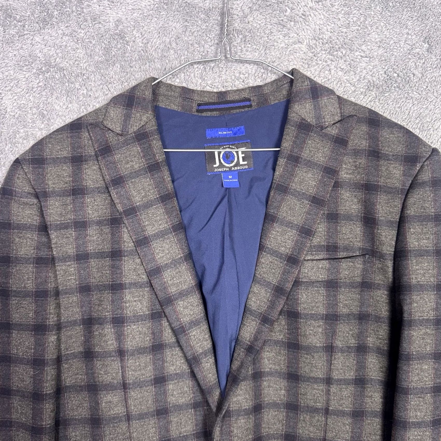 Joseph Abboud Joseph Abboud Blazer Men M Peak Lapel Slim 1 Button Windowpane Sport Coat Jacket Blazer Size 40R - 4 Thumbnail