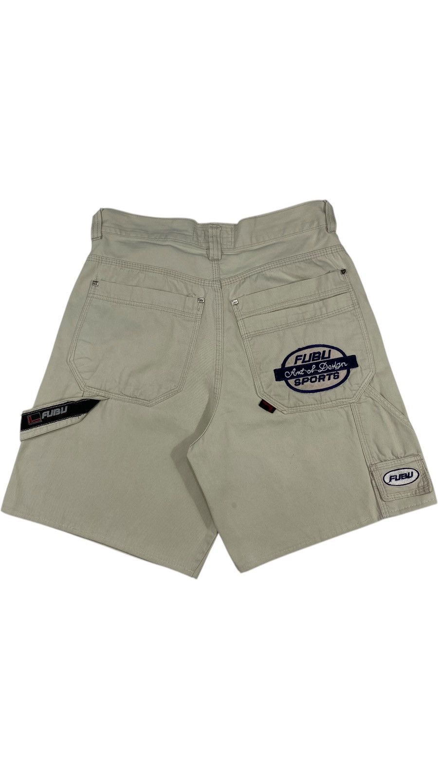 Fubu LASTDROP🔥Vintage 90s Fubu Rap Hip Hop Cargo Carpenter Shorts Size US 29 - 1 Thumbnail