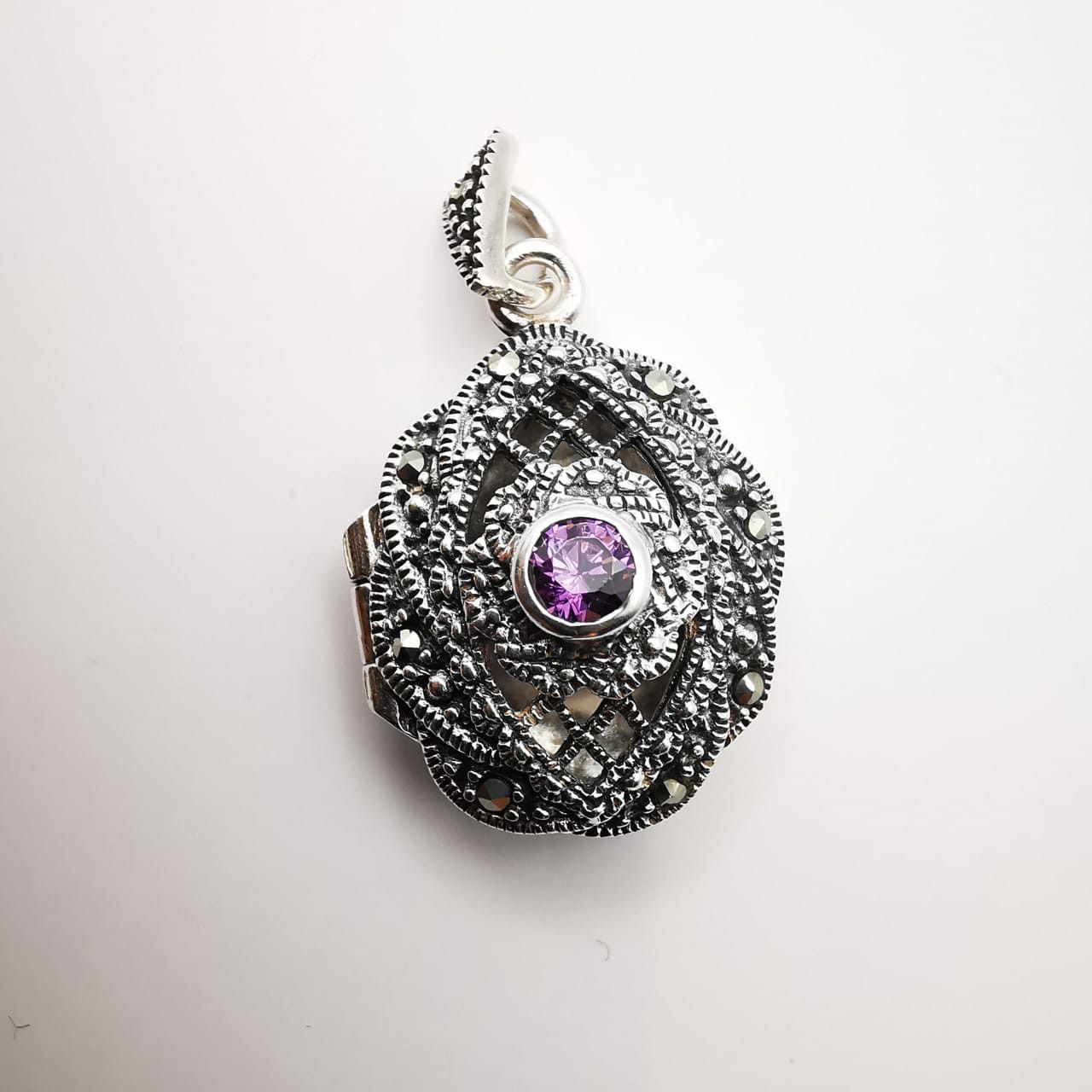 Vintage Vintage Pendant 925 Sterling Silver,Jewelry,Zircon,Marcasite Size ONE SIZE - 1 Thumbnail