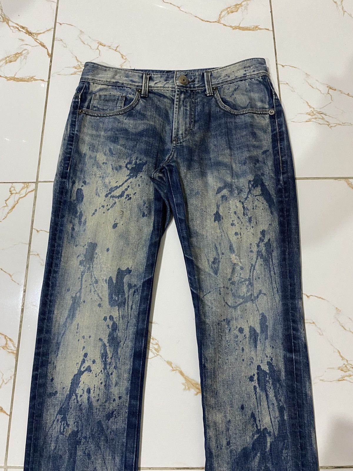 Japanese Brand × Tornado Mart Rare Patern denim wash GV2 Size US 31 - 2 Thumbnail