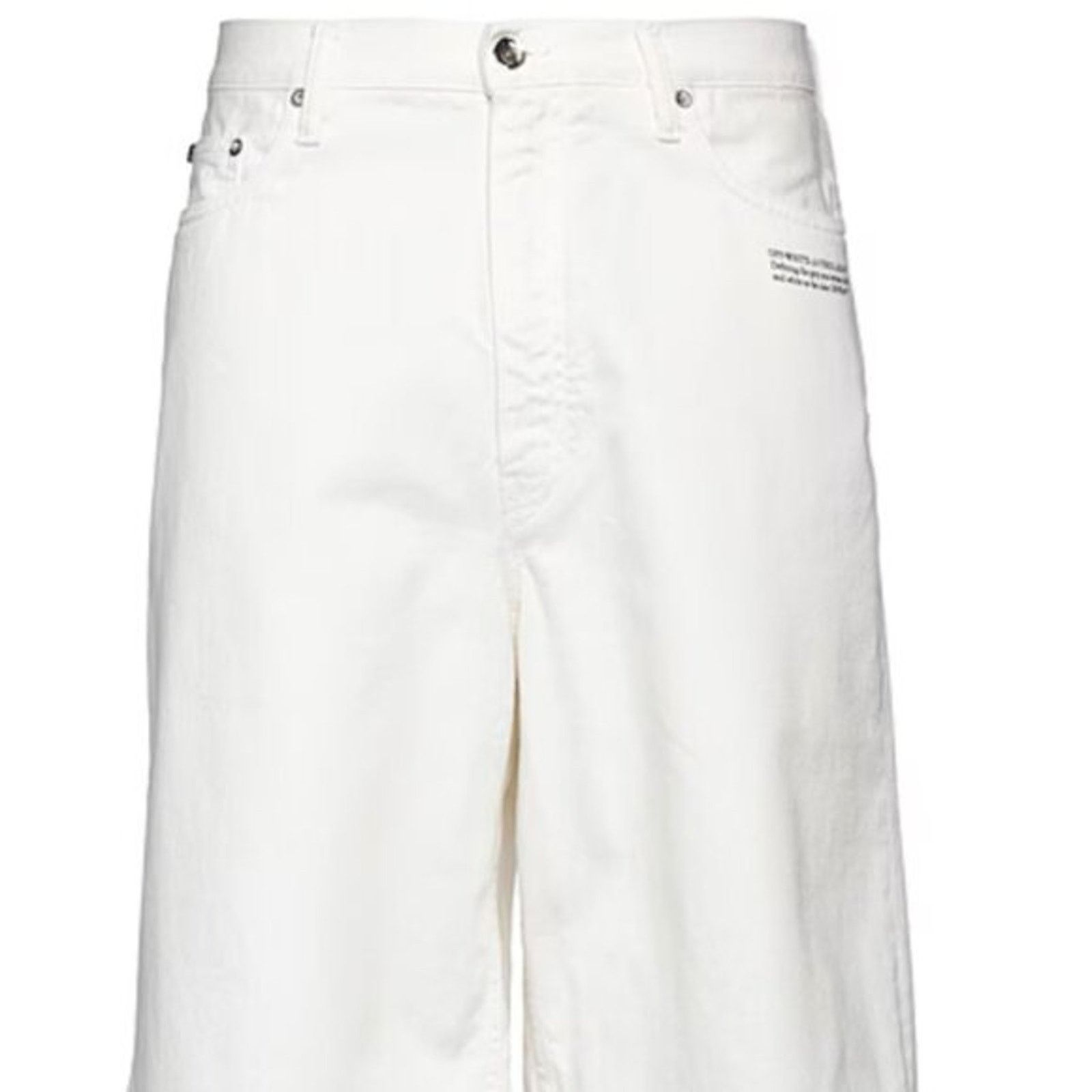 Off-White Off White white Denim shorts 31 Size US 31 - 1 Thumbnail