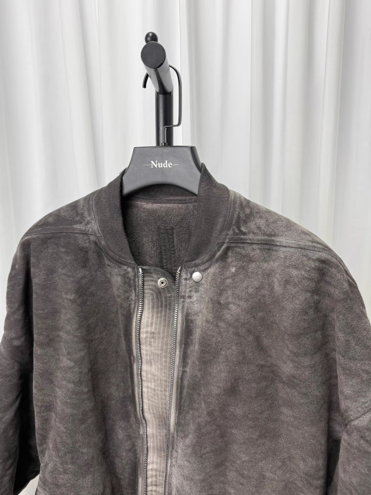 Rick Owens Rick Owens Suede Fleece Batwing Sleeve Jacket K20 Size US XS / EU 42 / 0 - 3 Thumbnail