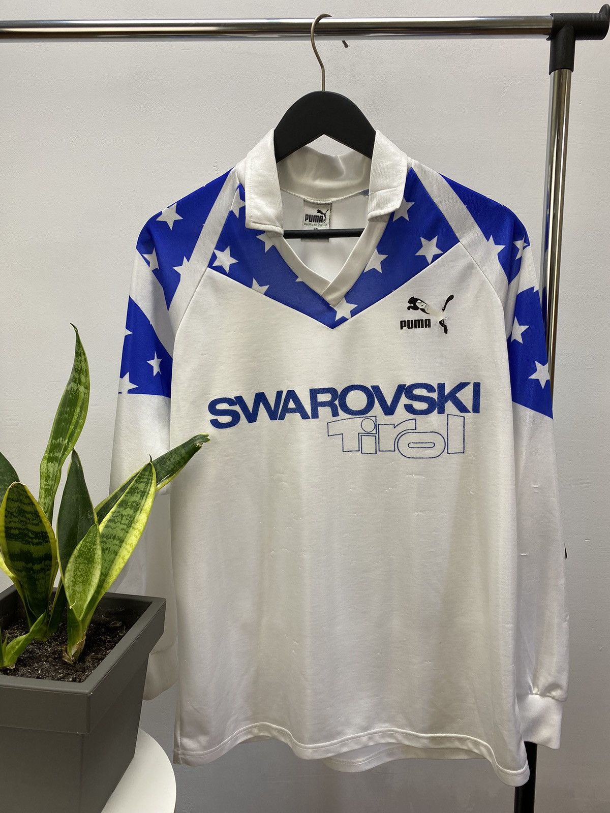Puma × Vintage Vintage Wsg Swarovski Tirol Puma Long Sleeve Soccer Jersey Size US M / EU 48-50 / 2 - 1 Thumbnail