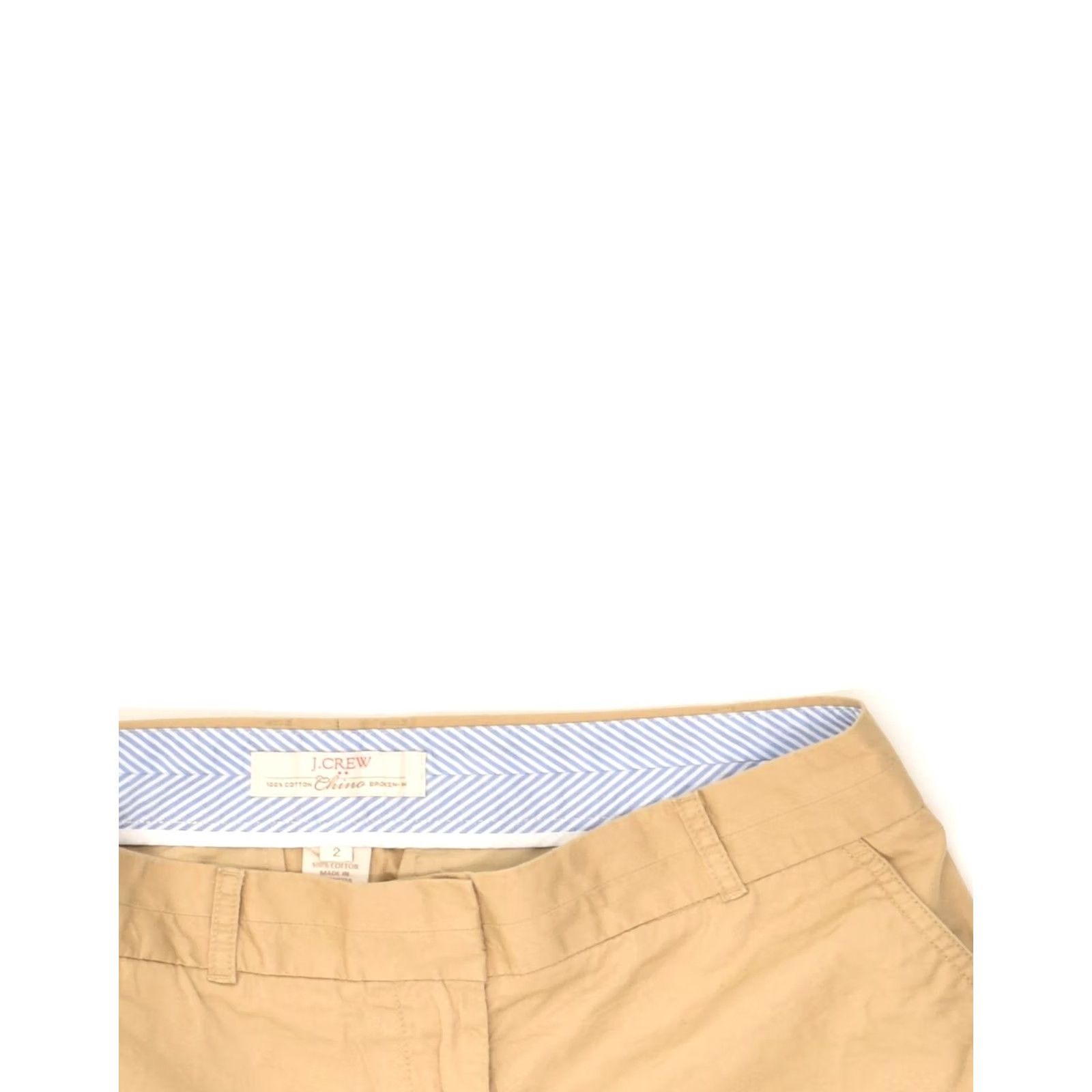 J.Crew J. CREW Womens Chino Shorts Beige Cotton XS US 2 W31 Size 26" / US 2 / IT 38 - 3 Thumbnail