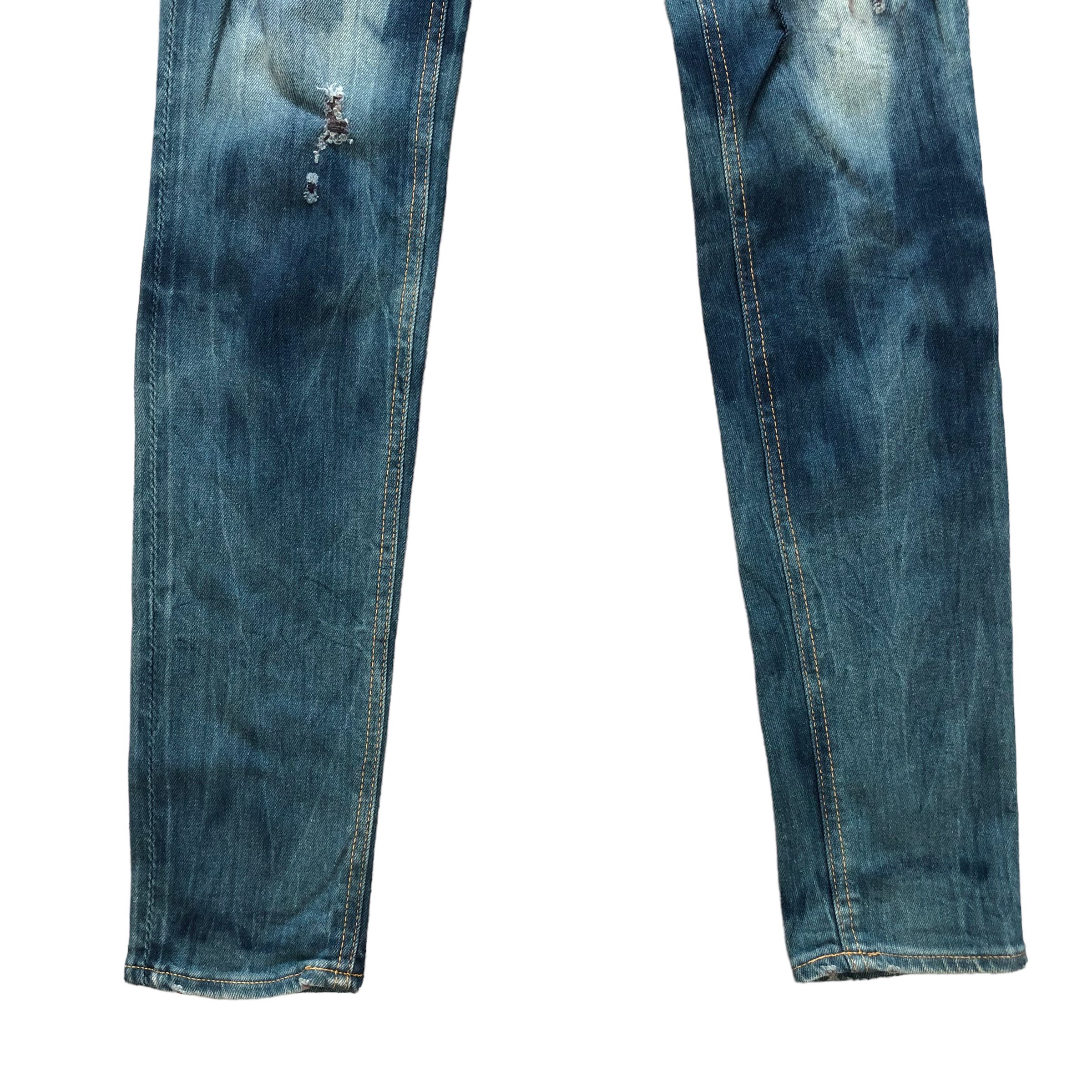 Japanese Brand TRASHED🔥 SLY JEANS COME ON IN LOW RISE DENIM PANT #7283-125 Size 31" - 8 Thumbnail