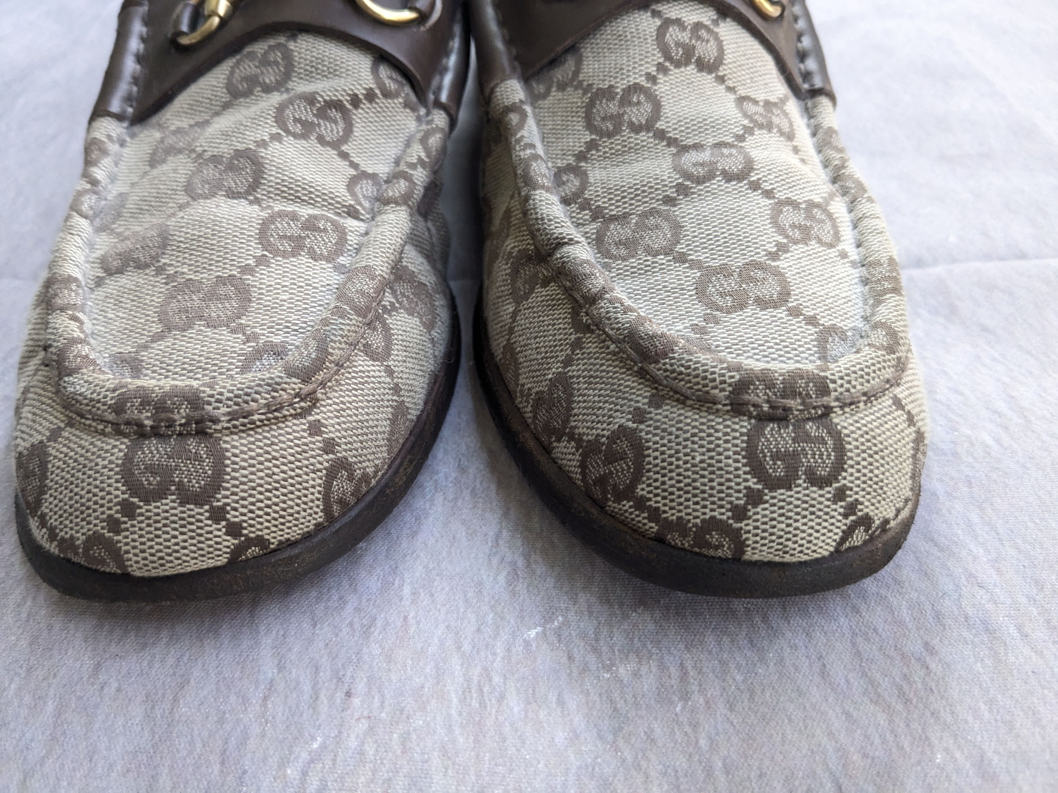 Gucci Gucci Horsebit Loafers Monogram Canvas Logo GG 9.5B Size US 9.5 / IT 39.5 - 4 Thumbnail