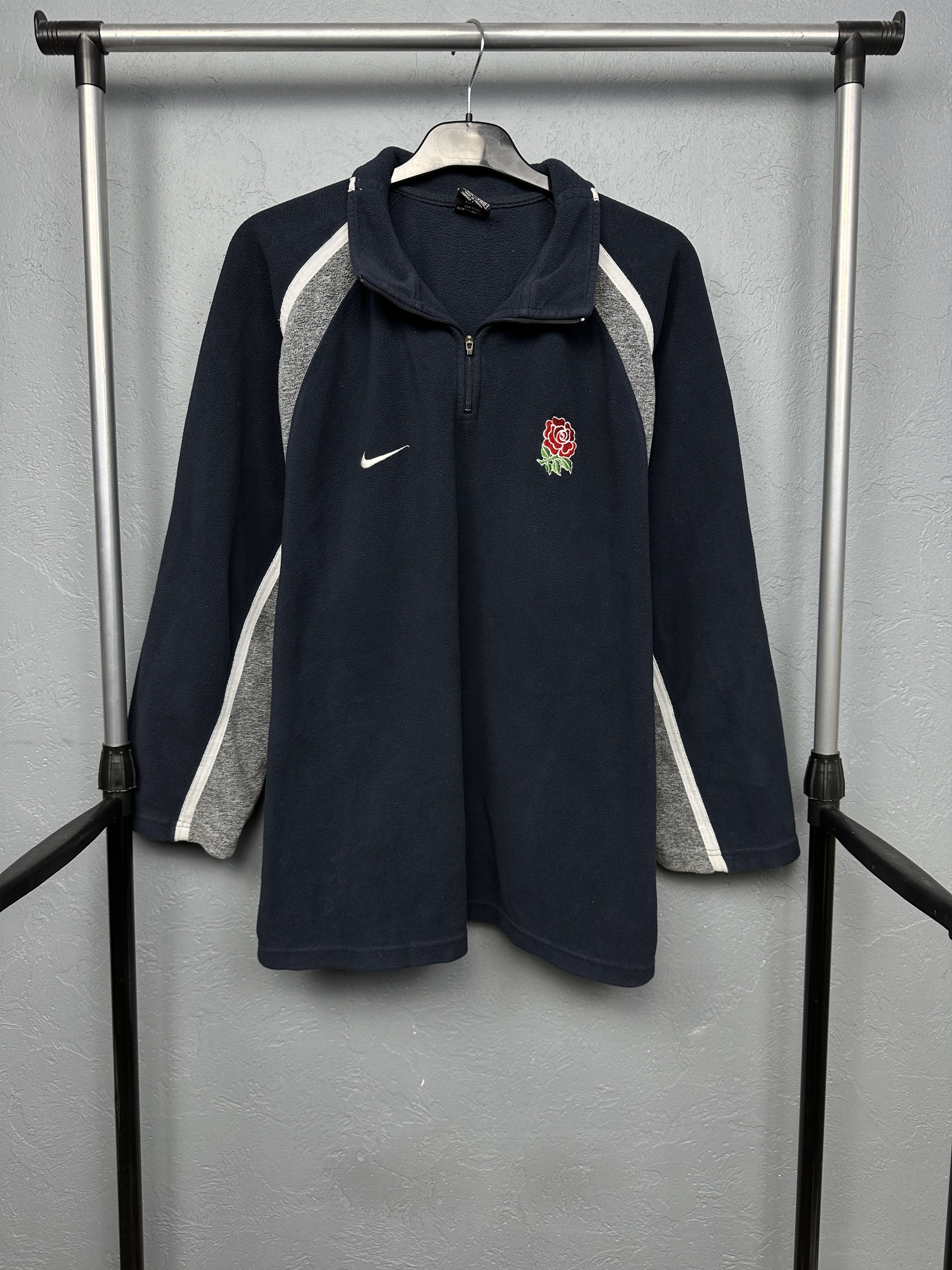 Nike Nike England Rugby Vintage Mens 1\4 Zip Fleece Jacket Size US M / EU 48-50 / 2 - 1 Thumbnail