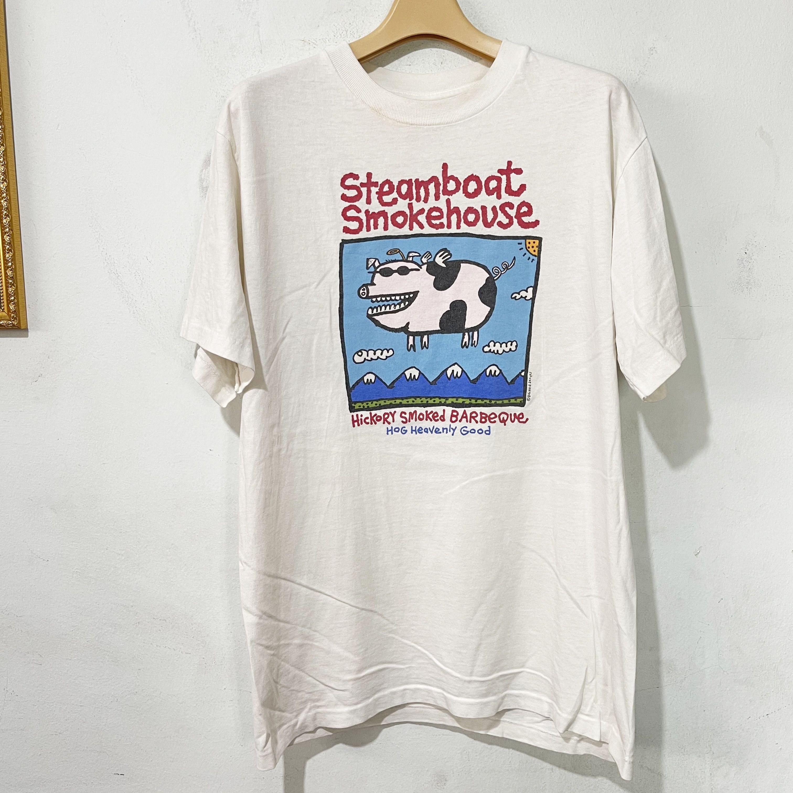 Vintage Vintage 90s Flying Pig Big Hed Designs T-Shirt Size US M / EU 48-50 / 2 - 1 Thumbnail