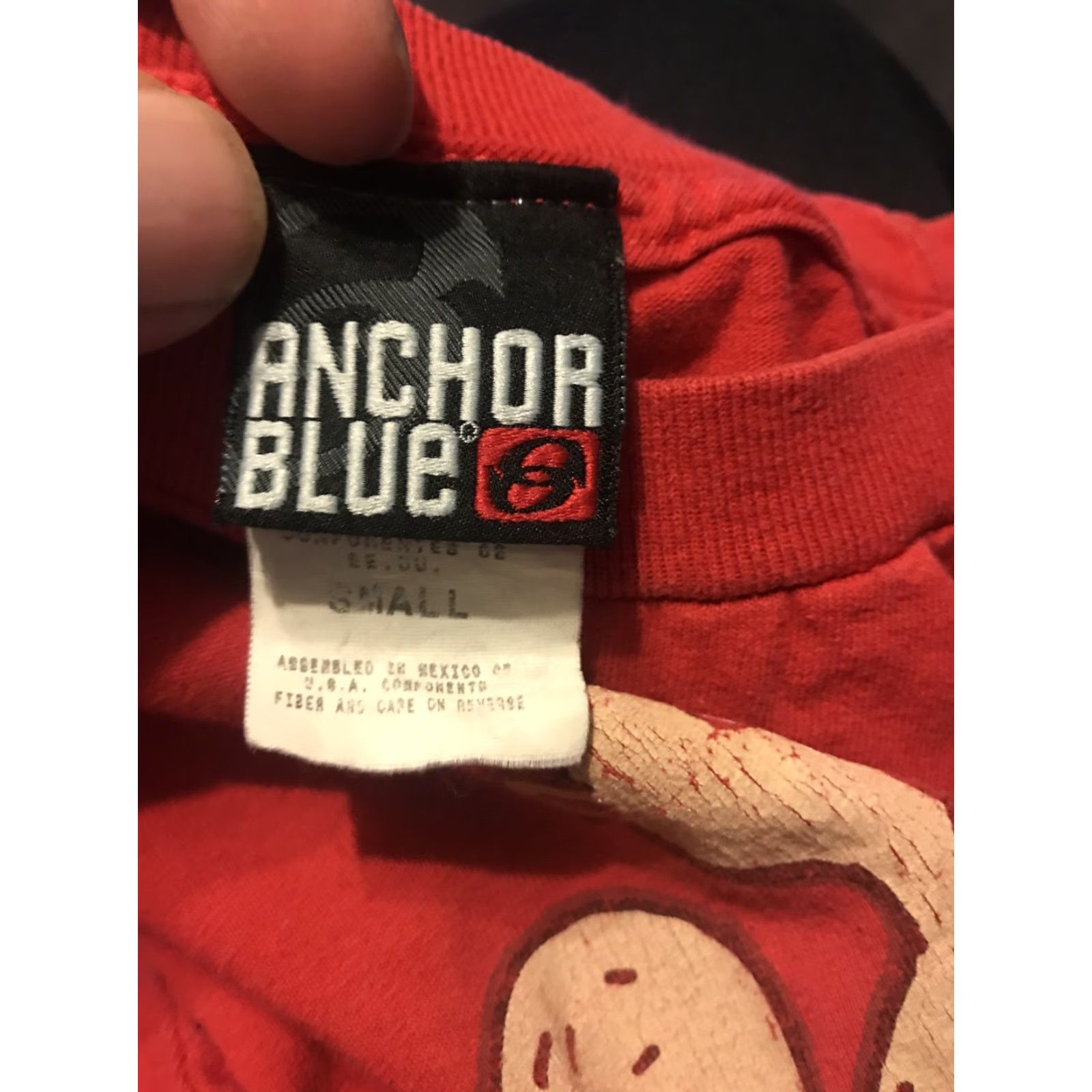Anchor Blue VINTAGE Anchor Blue T-Shirt Mens S Red Crew Neck Short Sleeve 90s Funny Animals You Look Good With Nuts Shirt Size US S / EU 44-46 / 1 - 4 Thumbnail