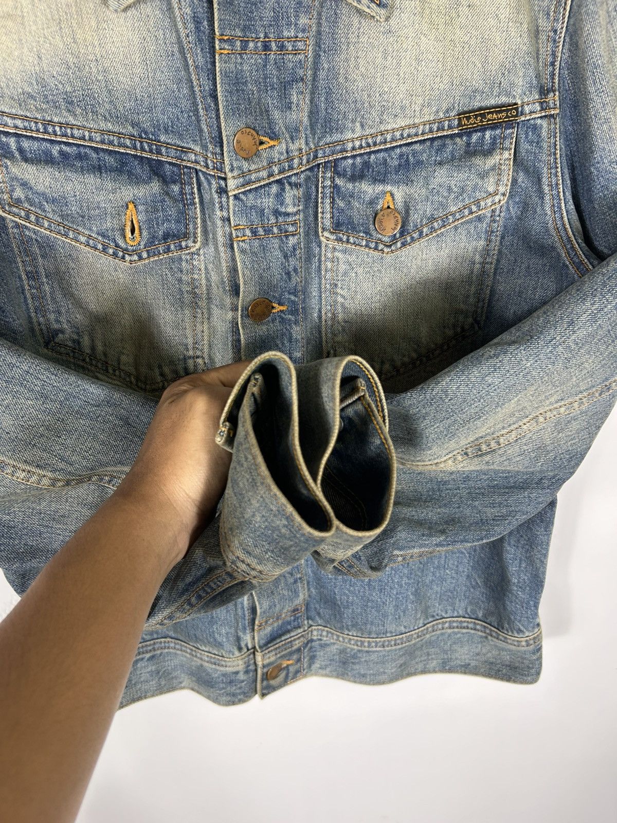 Nudie Jeans Nudie Jeans Organic Denim Jacket Men’s Blue Trucker Jacket Size US M / EU 48-50 / 2 - 8 Thumbnail