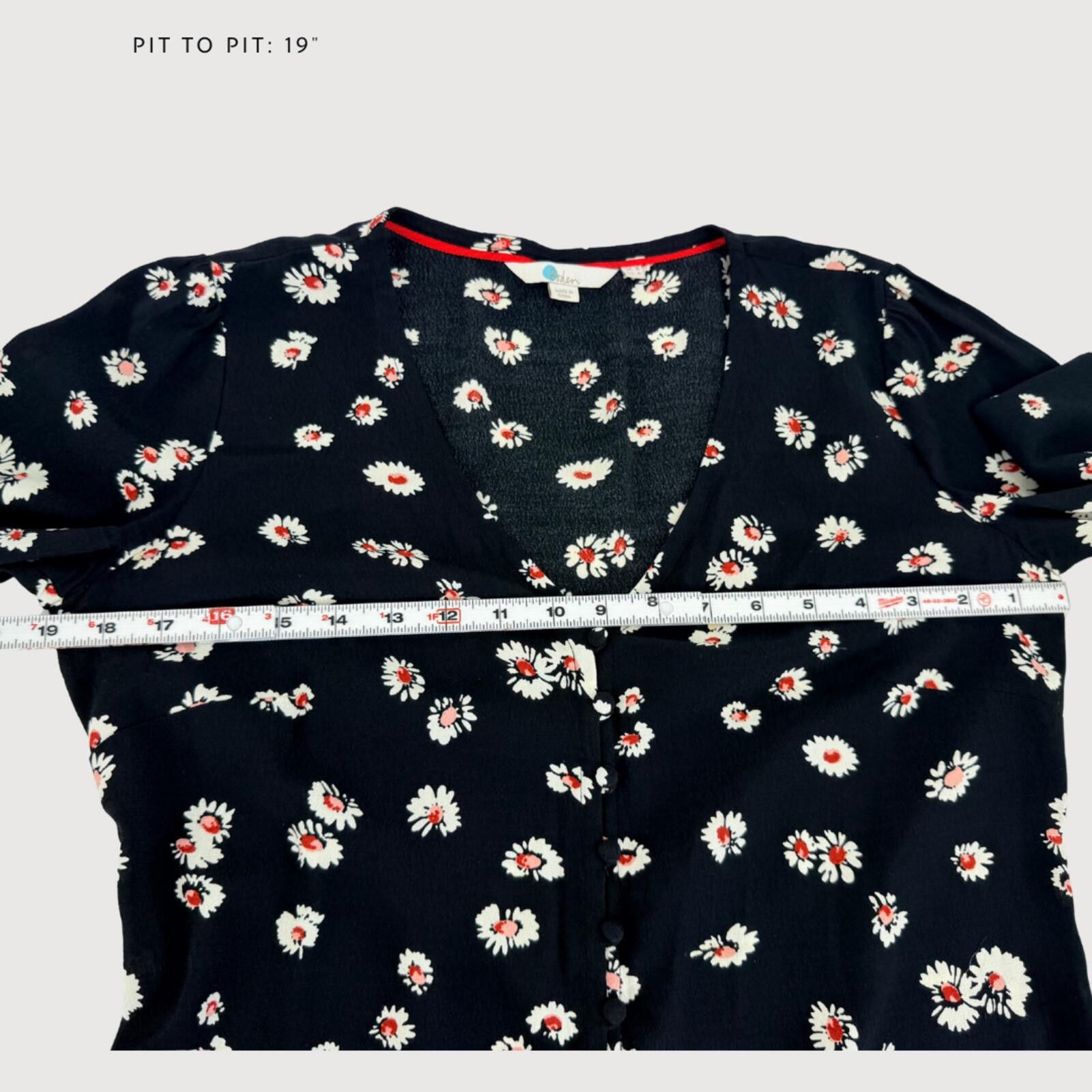 Boden Boden Daisy Print Button Front Blouse Top 4 Size S / US 4 / IT 40 - 7 Thumbnail