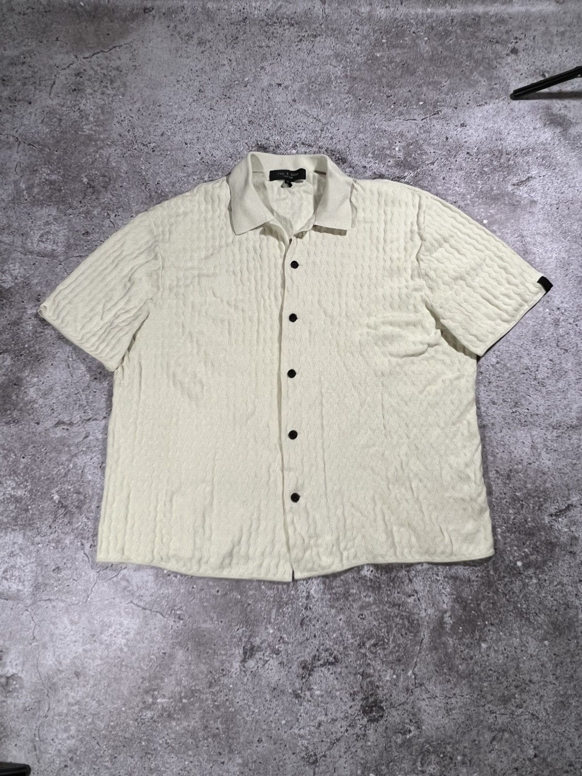 Rag & Bone Black Rag & Bone Short Sleeve Polo Knitted Shirt Size US XL / EU 56 / 4 - 1 Thumbnail