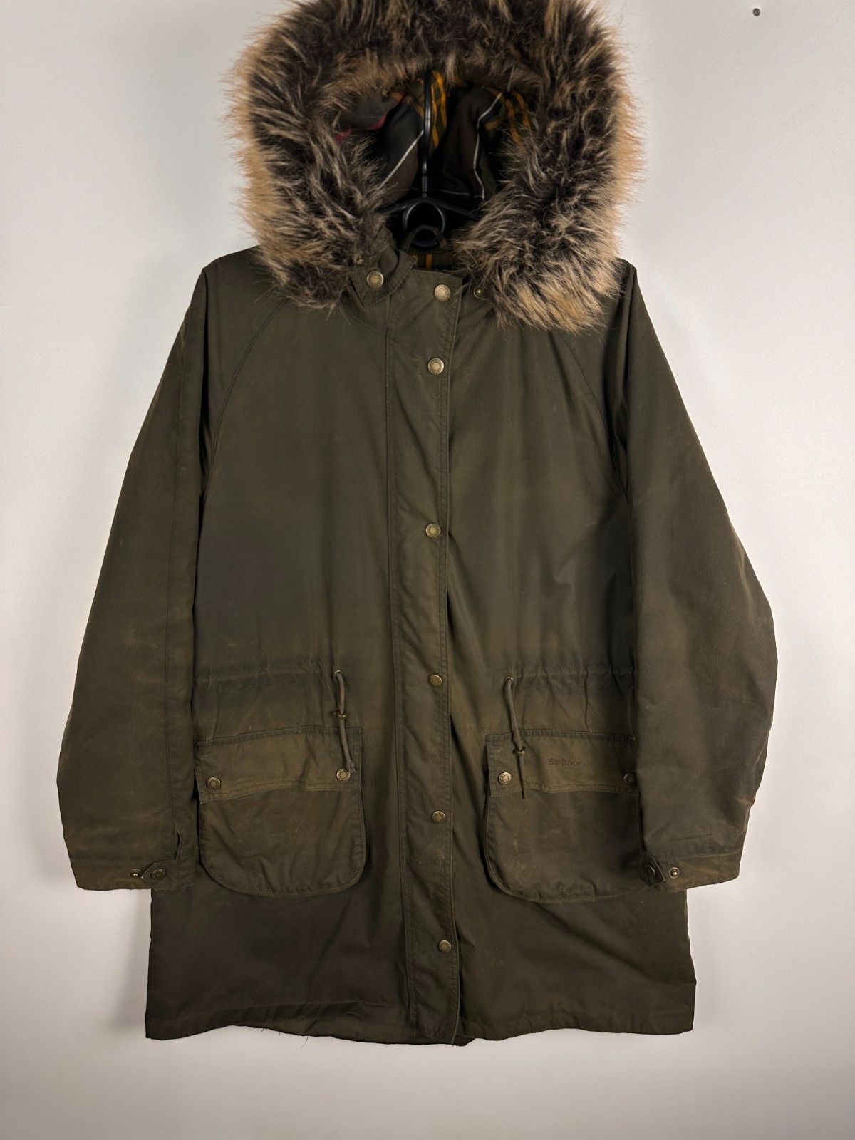 Barbour Ladies Barbour Mull Wax Hooded Green Waxed Jacket SizeUS 10 Size L / US 10 / IT 46 - 1 Thumbnail