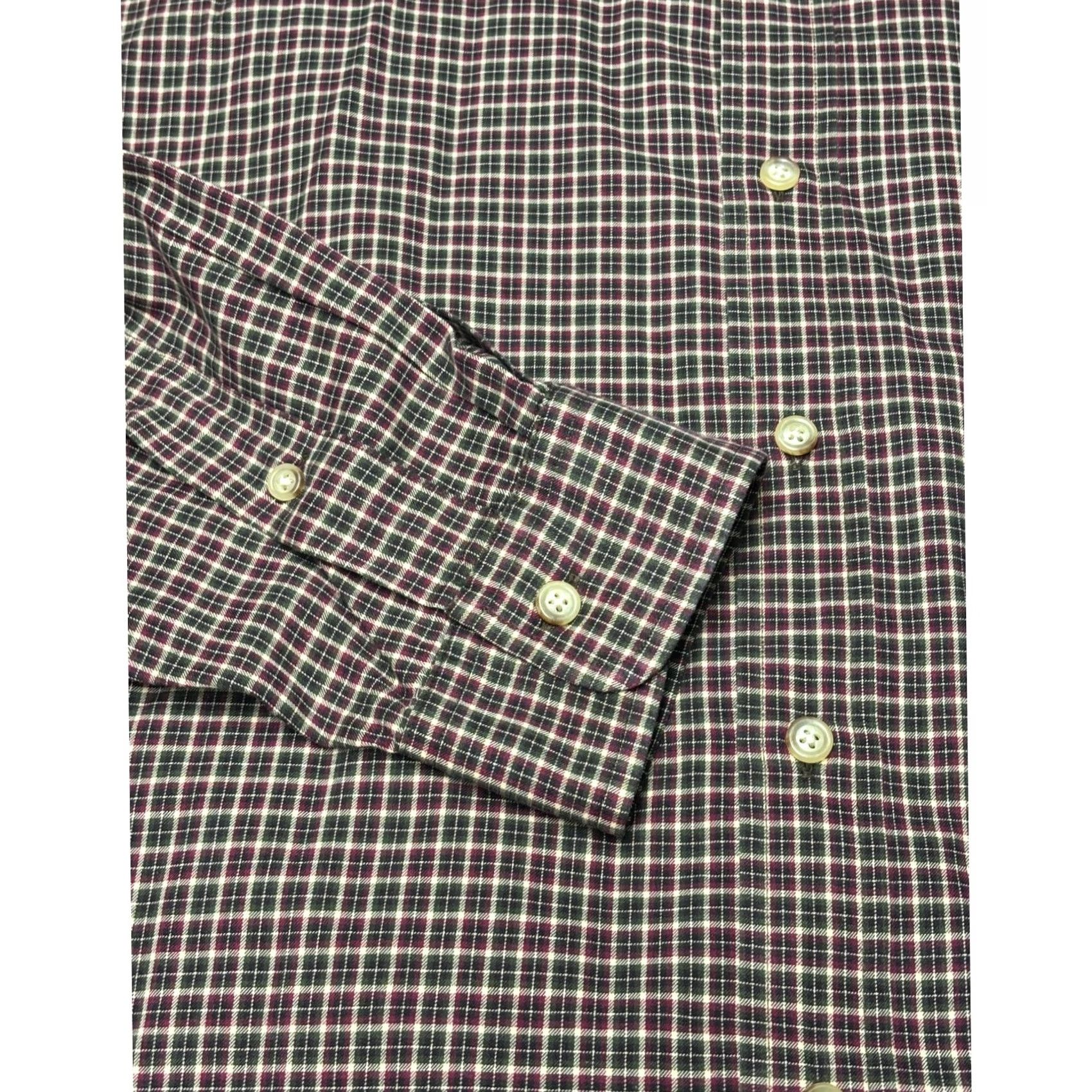 Polo Ralph Lauren Polo Ralph Lauren Mens Classic Fit Plaid Button Down Shirt L Burgundy Navy Multicolor Patchwork? Size US L / EU 52-54 / 3 - 3 Thumbnail