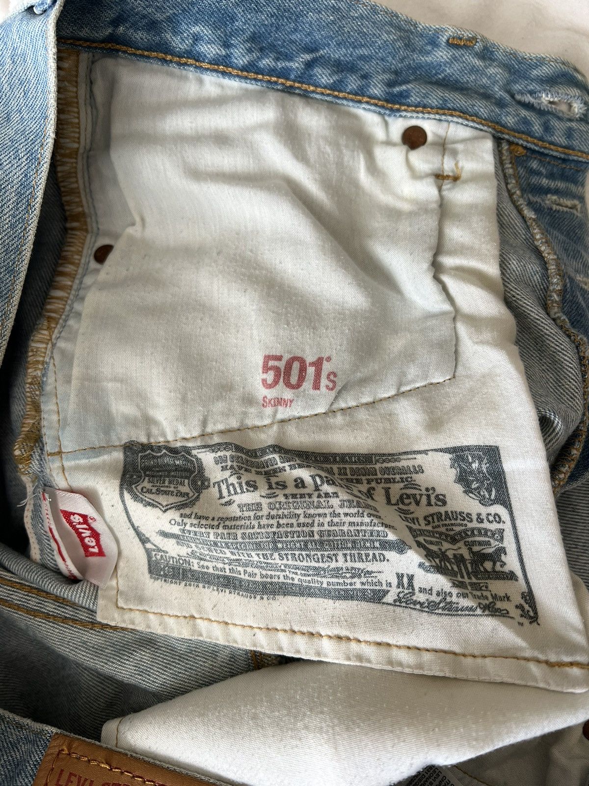 Levi's Vintage Clothing Vintage Levi 501 White Oak Cone Denim Size US 29 - 7 Thumbnail